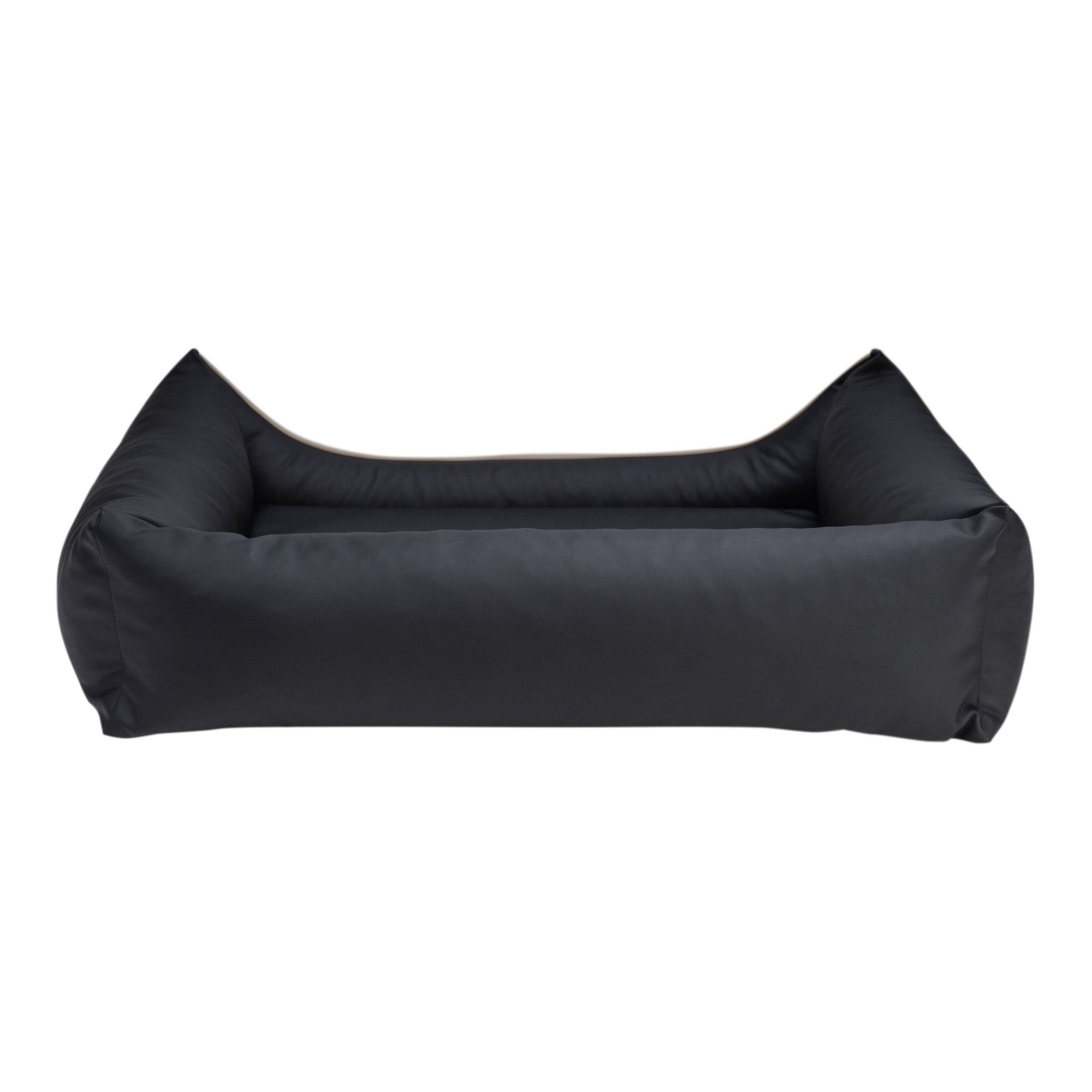 orthopädisches Hundebett "Buddy", Kunstleder, Farbe Schwarz 100 x 80