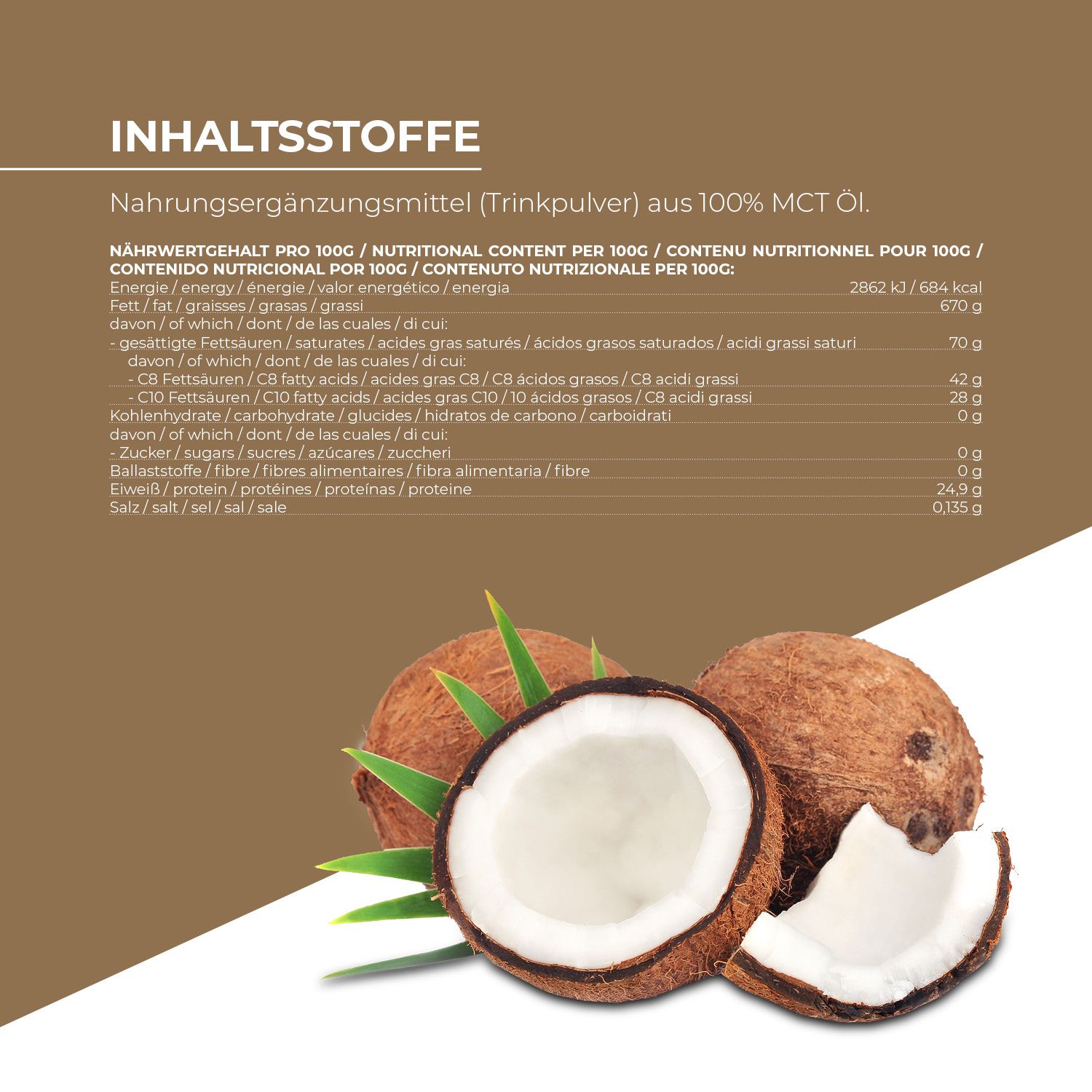 GreatVita MCT Pulver auf Kokosbasis