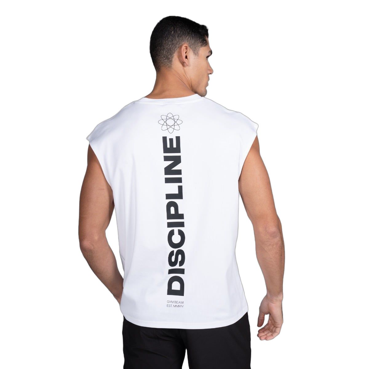 GymBeam Tanktop Herren Regular Discipline Weiß 1 St