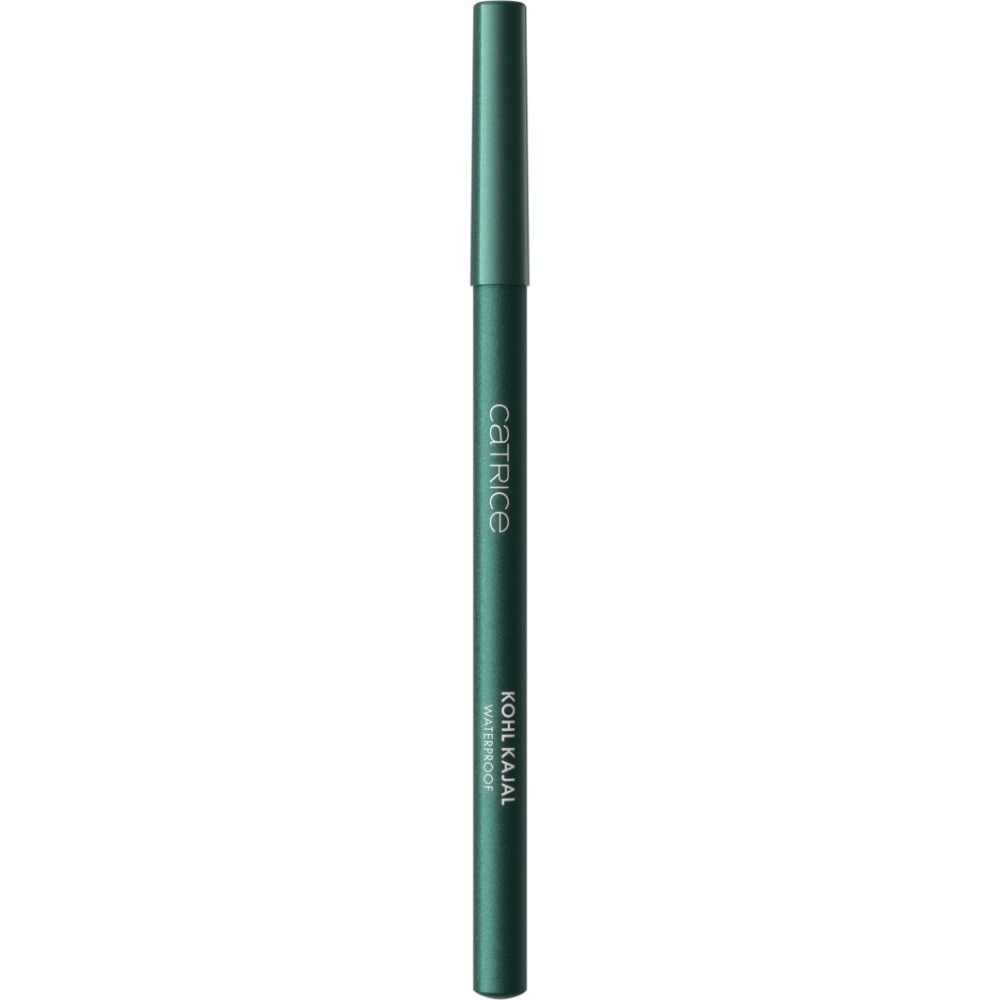 Grüner Kajalstift mit Kappe. Aufschrift: Catrice, Kohl Kajal Waterproof.