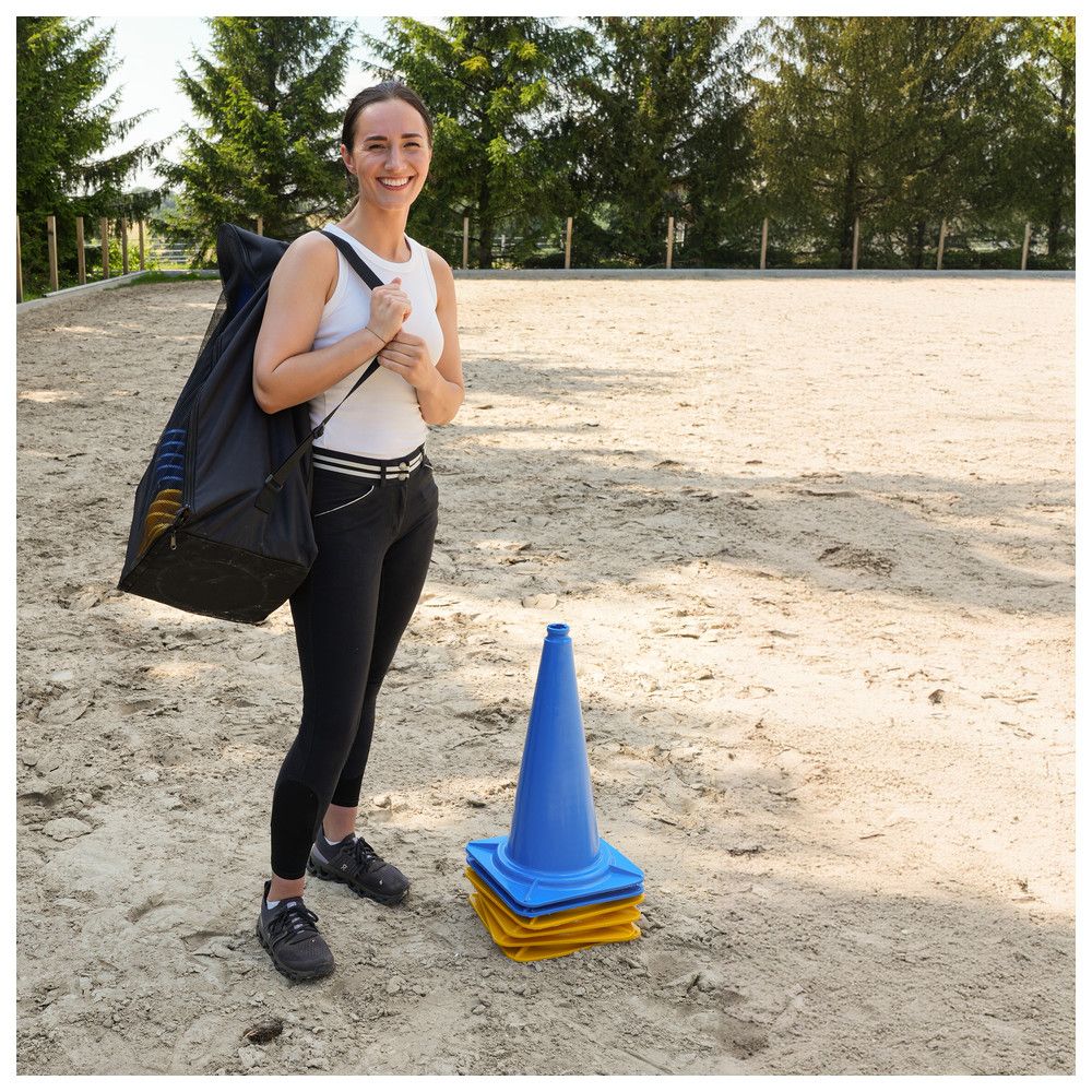 XXL-Pylonen 10er-Set, blau/gelb mit Transporttasche