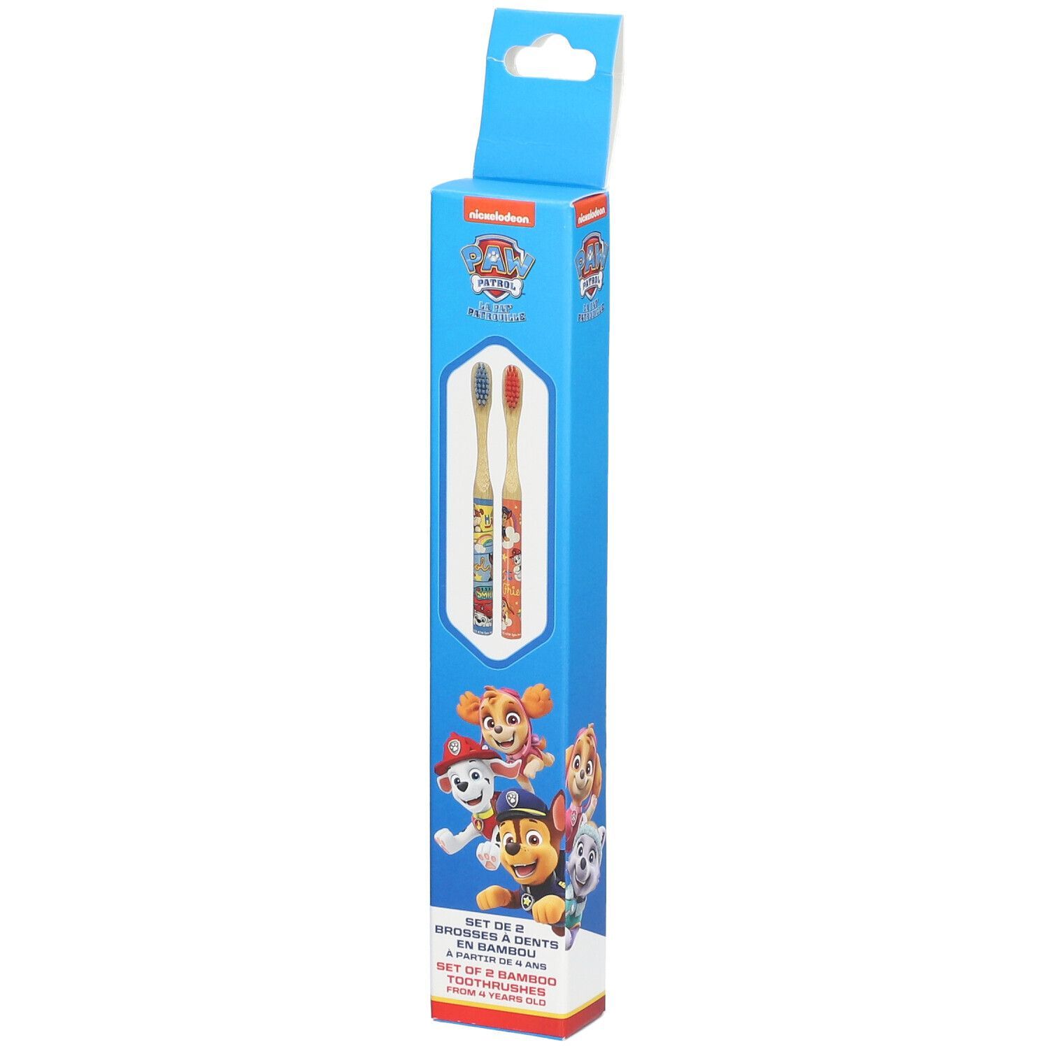 Pat'patrouille Set de 2 Brosses à dents en bambou
