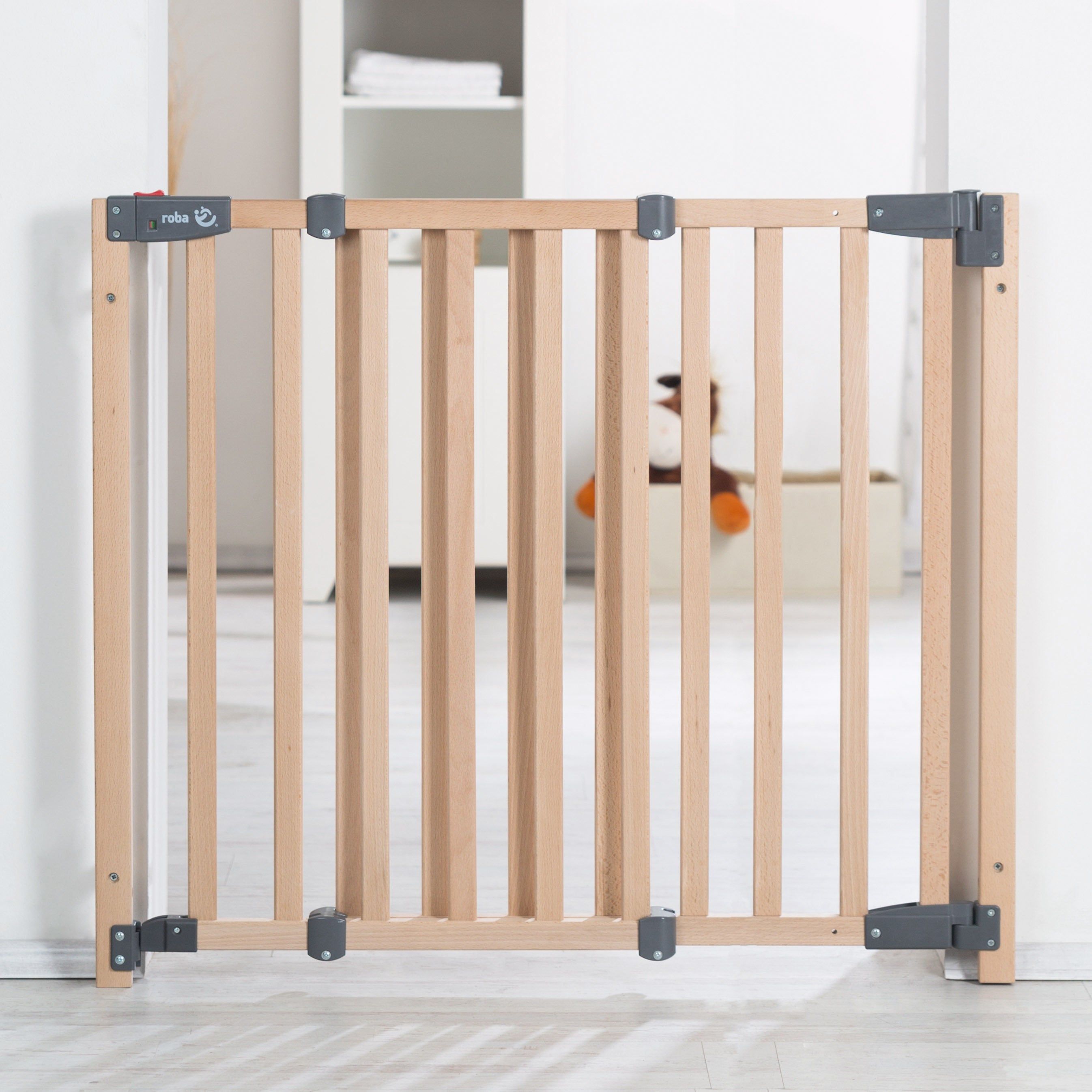 roba Türschutzgitter 'Safety Up' 70 - 118 cm - Holz natur