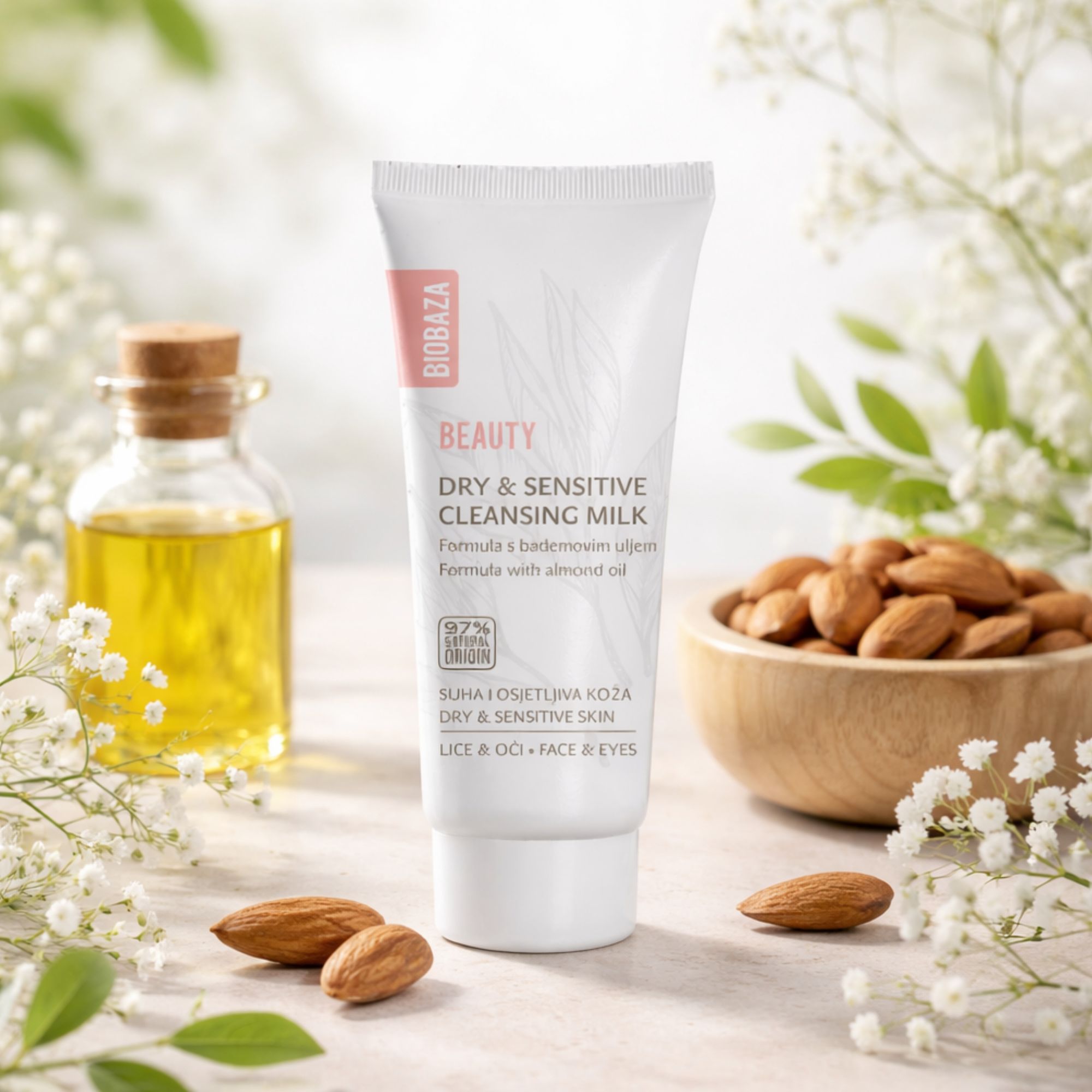 BIOBAZA Beauty Reinigungsmilch für trockene und empfindliche Haut