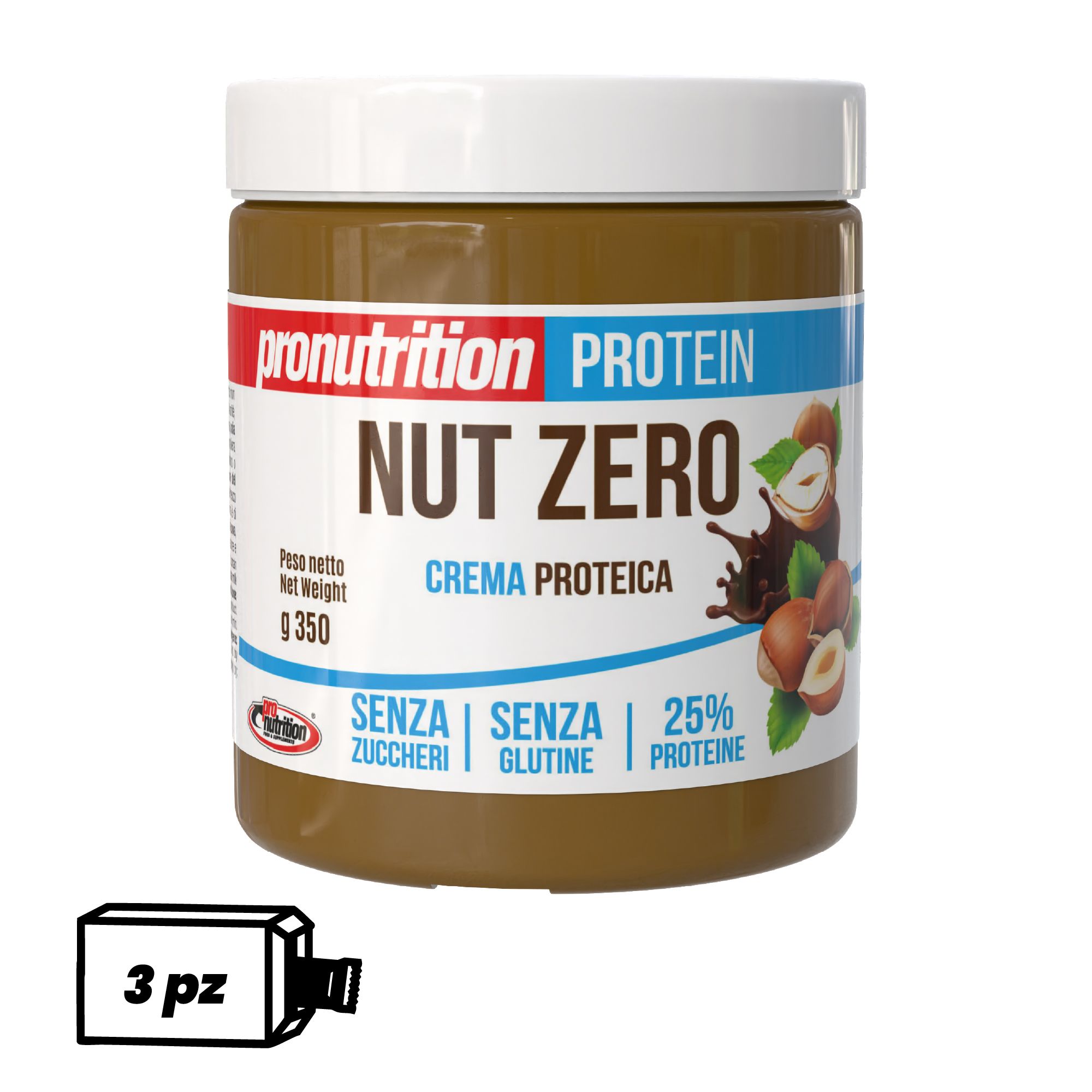 Pronutrition Crema proteica zero (3 x 350 gr, Nutzero)