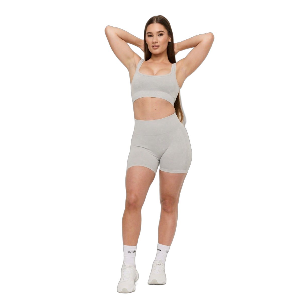 GymBeam Shorts Damen nahtlos Slim mit hoher Taille LIFT Grau