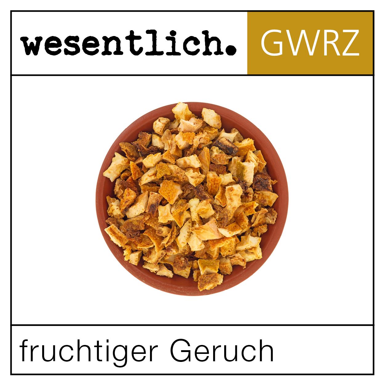 Orangenschalen geschnitten von wesentlich.