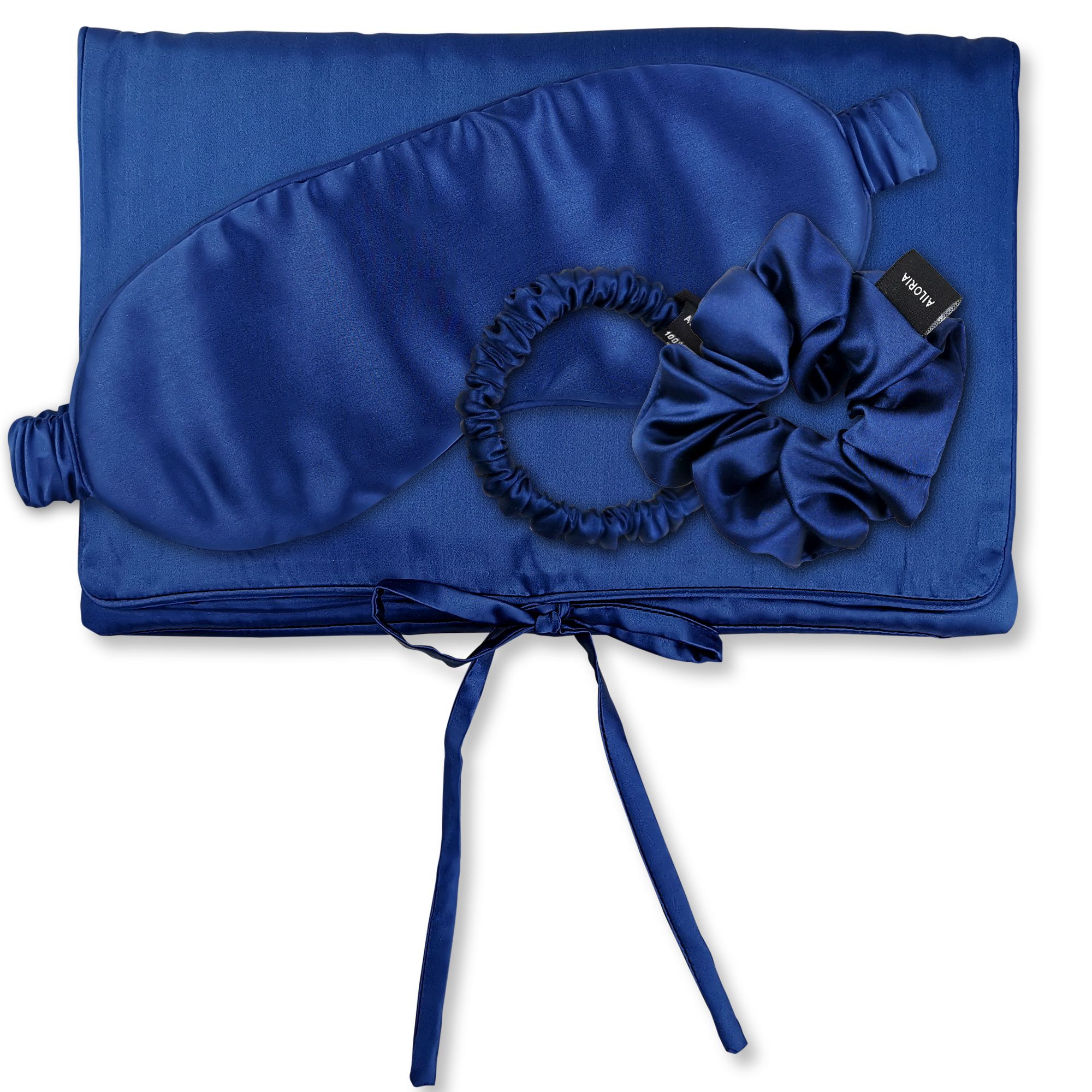 AILORIA TRAVEL SET HAIR - borsa di seta, maschera per dormire, Scrunchie S & Scrunchie M