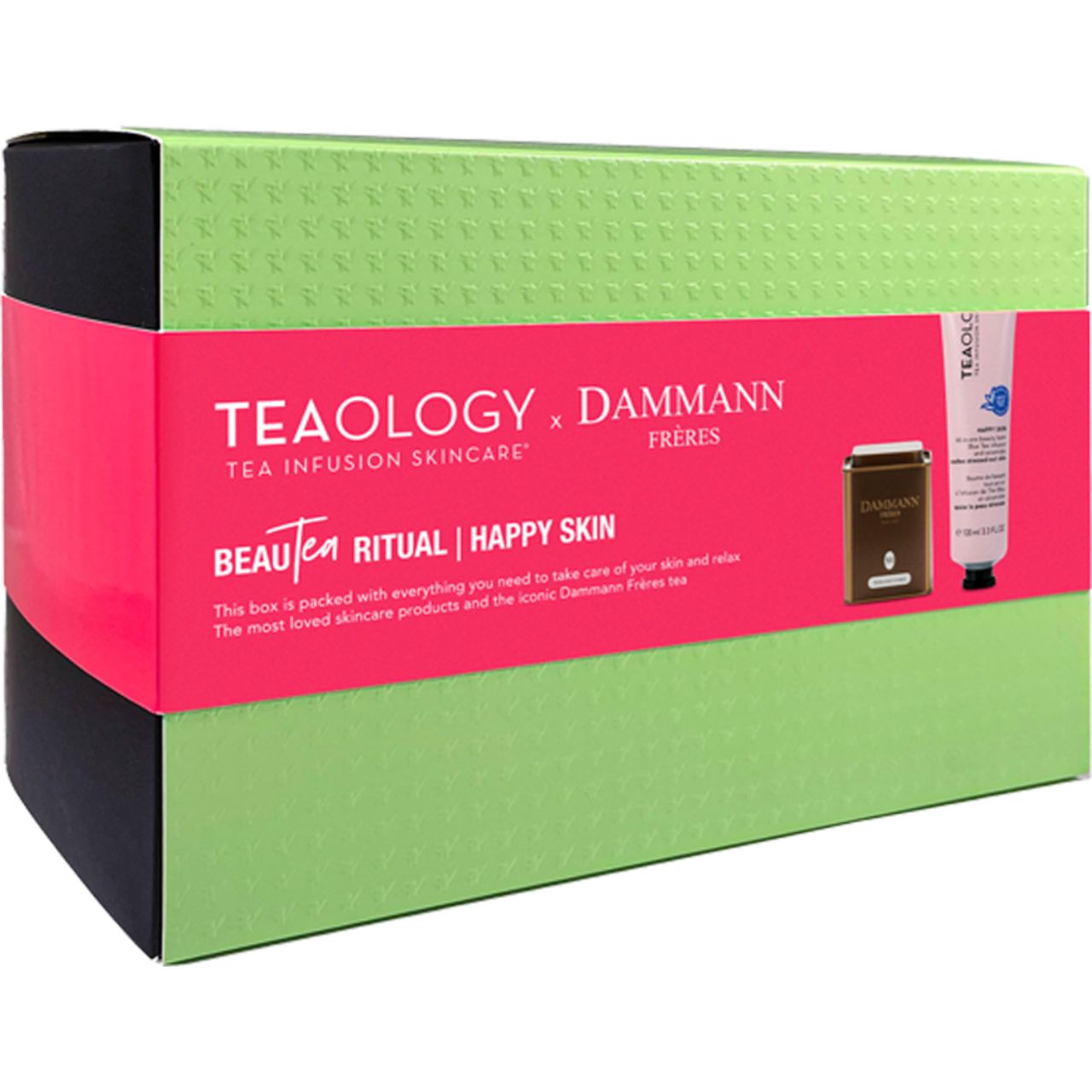 Teaology, Happy Skin Ritual Set = Happy Skin 100 ml + Week End á Paris flavored Tea 30 g