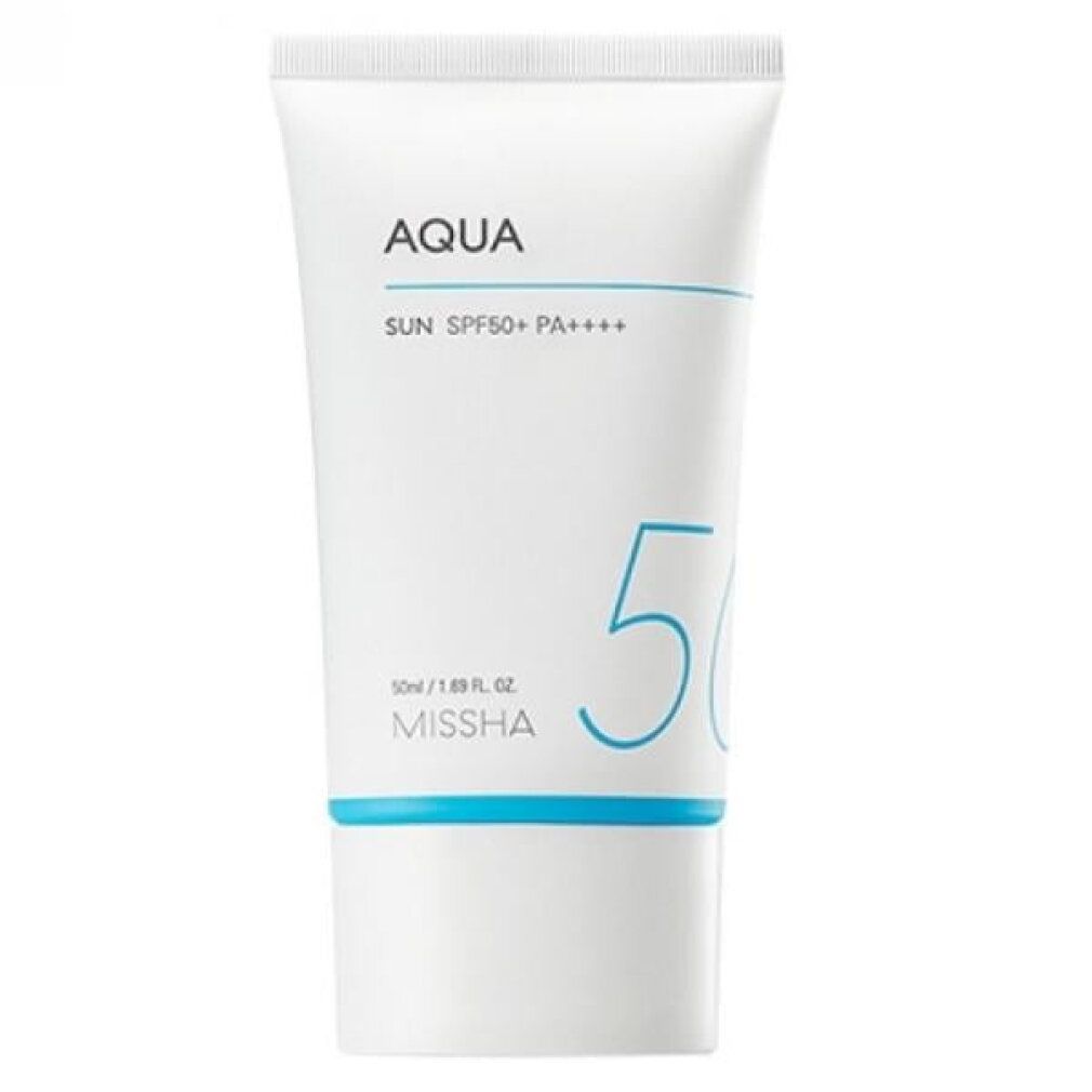 MISSHA Aqua Sun Gel SPF50+/PA++++ Tube mit 50ml Inhalt.