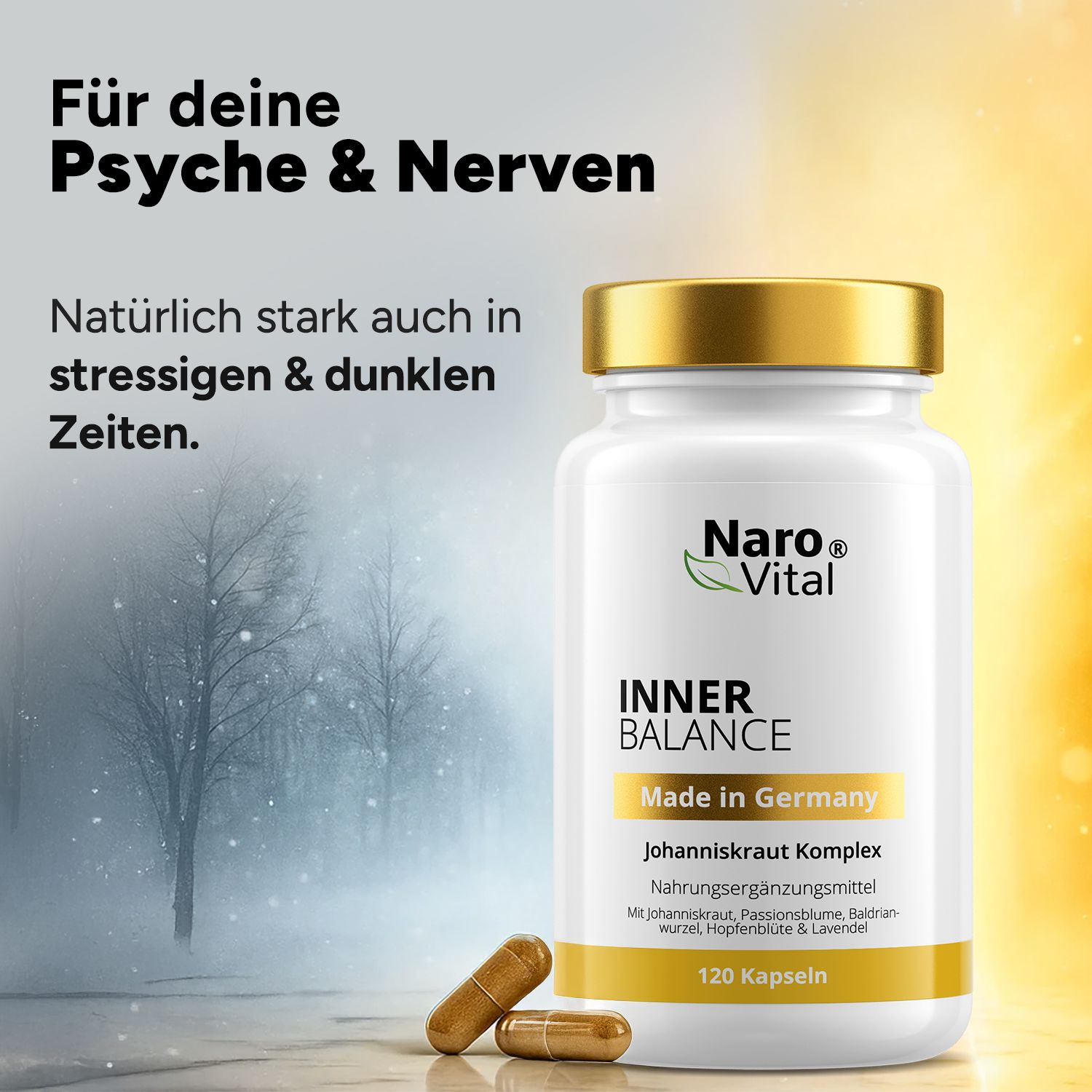 NAROVITAL® Inner Balance - Johanniskraut Komplex Kapseln - Für Psyche & Nerven
