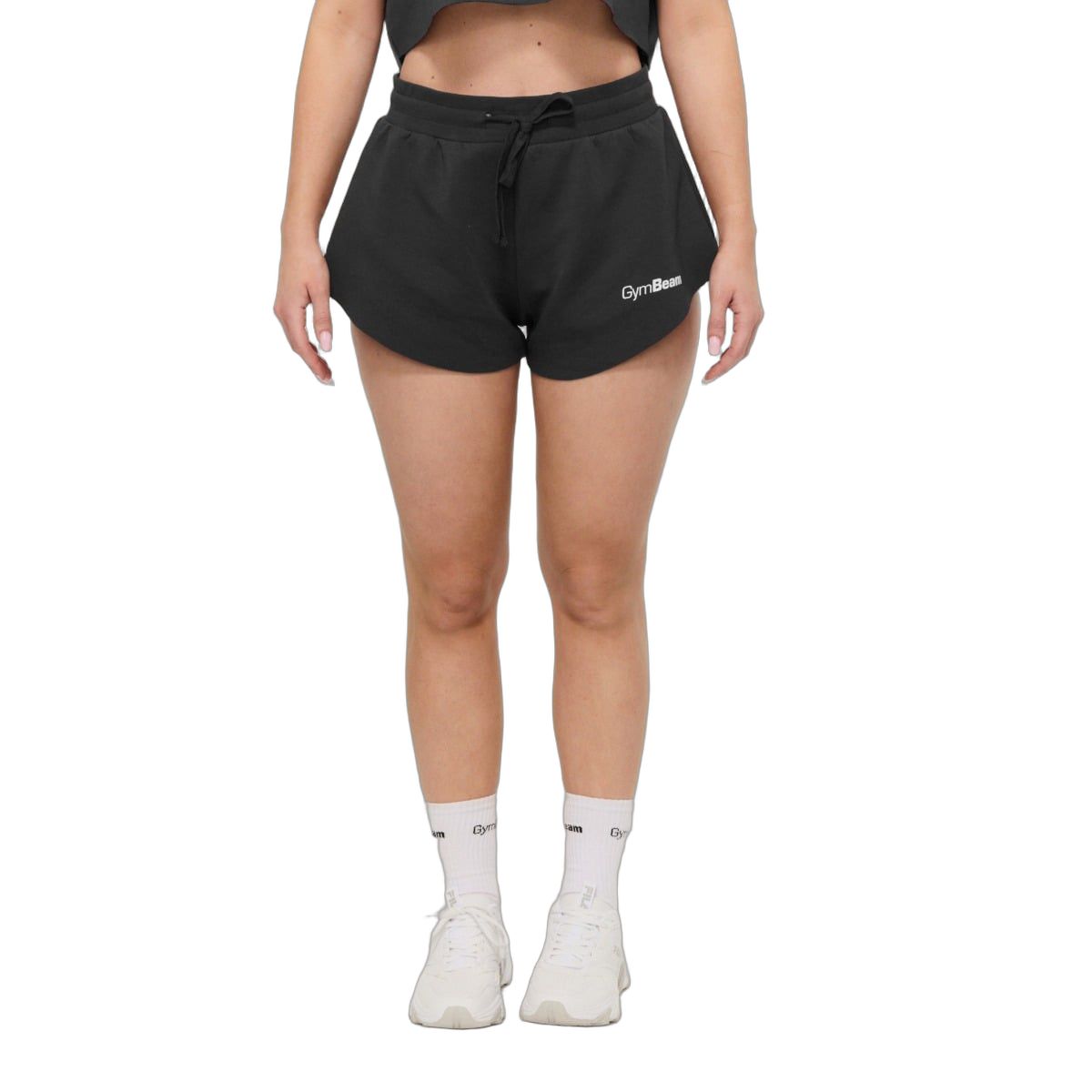 GymBeam Shorts Damen regular mit Kordelzug in Schwarz 1 St
