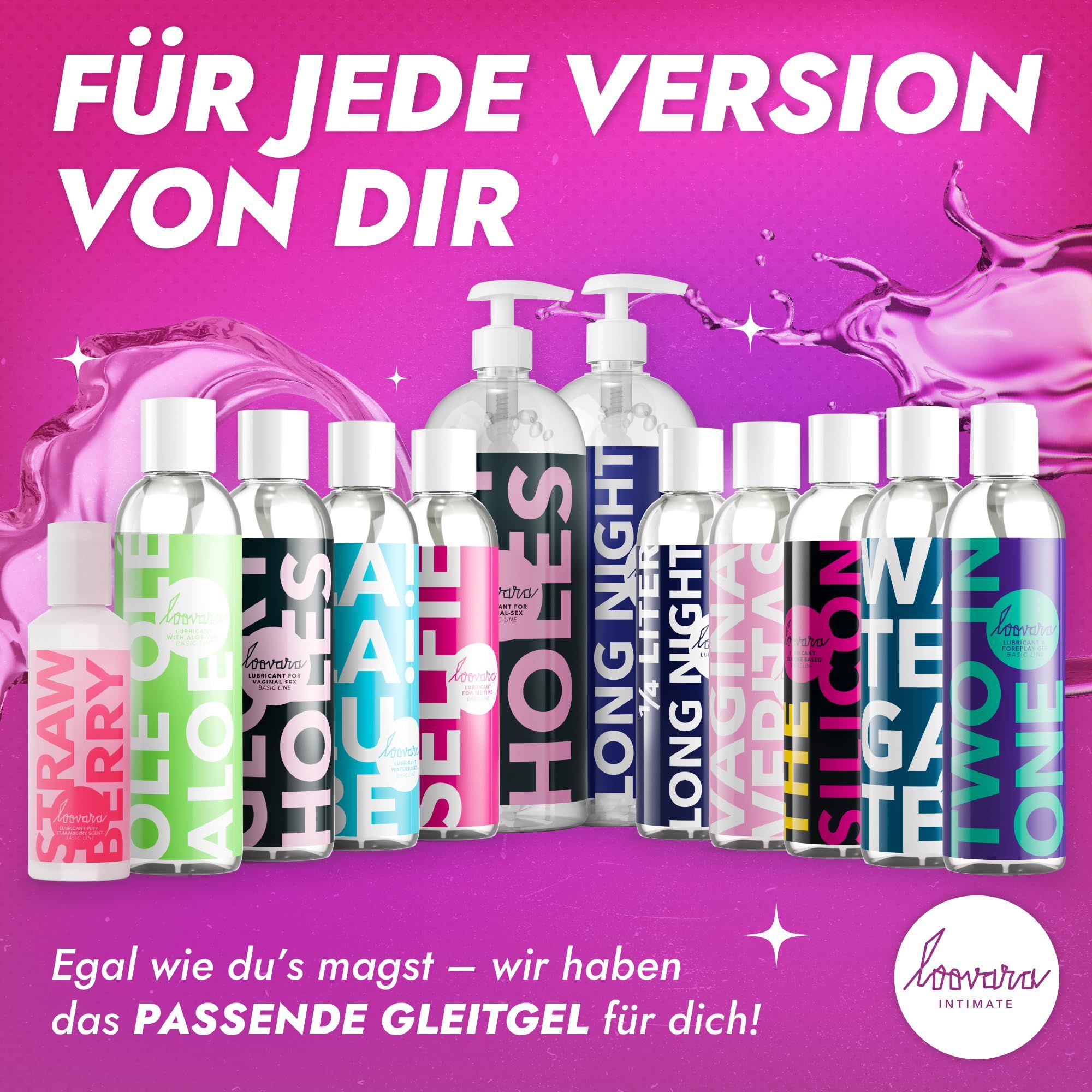 LooVara "Selfie" Gleitgel: Kondomgeeignet, dermatologisch getestet.