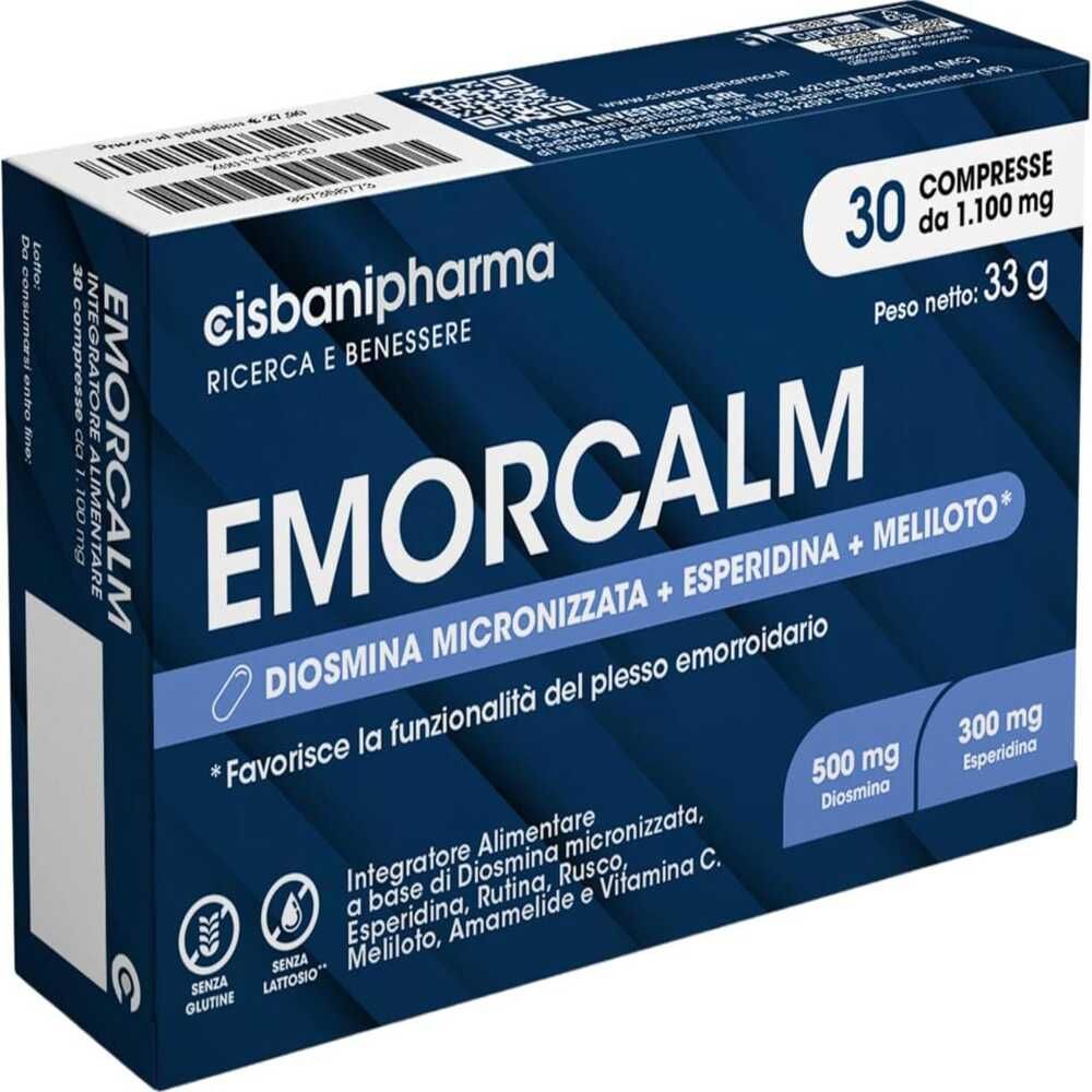 Cisbani Pharma Emorcalm compresse - ideale per circolazione e vene varicose