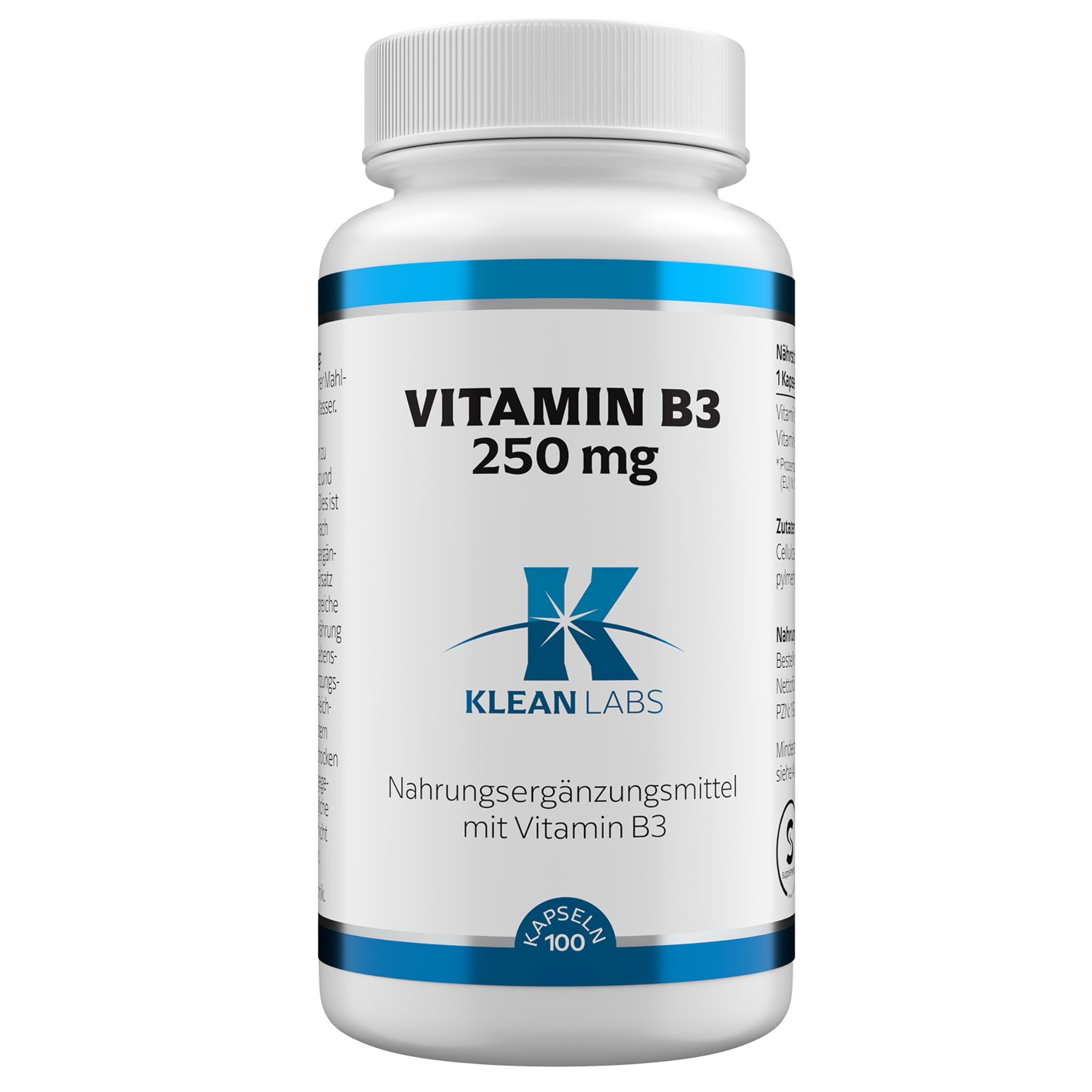 Klean Labs Vitamin B3 250 mg 100 St Kapseln