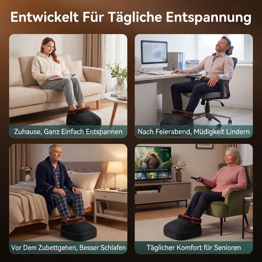 Schwarze Kniebandage mit digitalem Display und Smartphone-App-Steuerung.