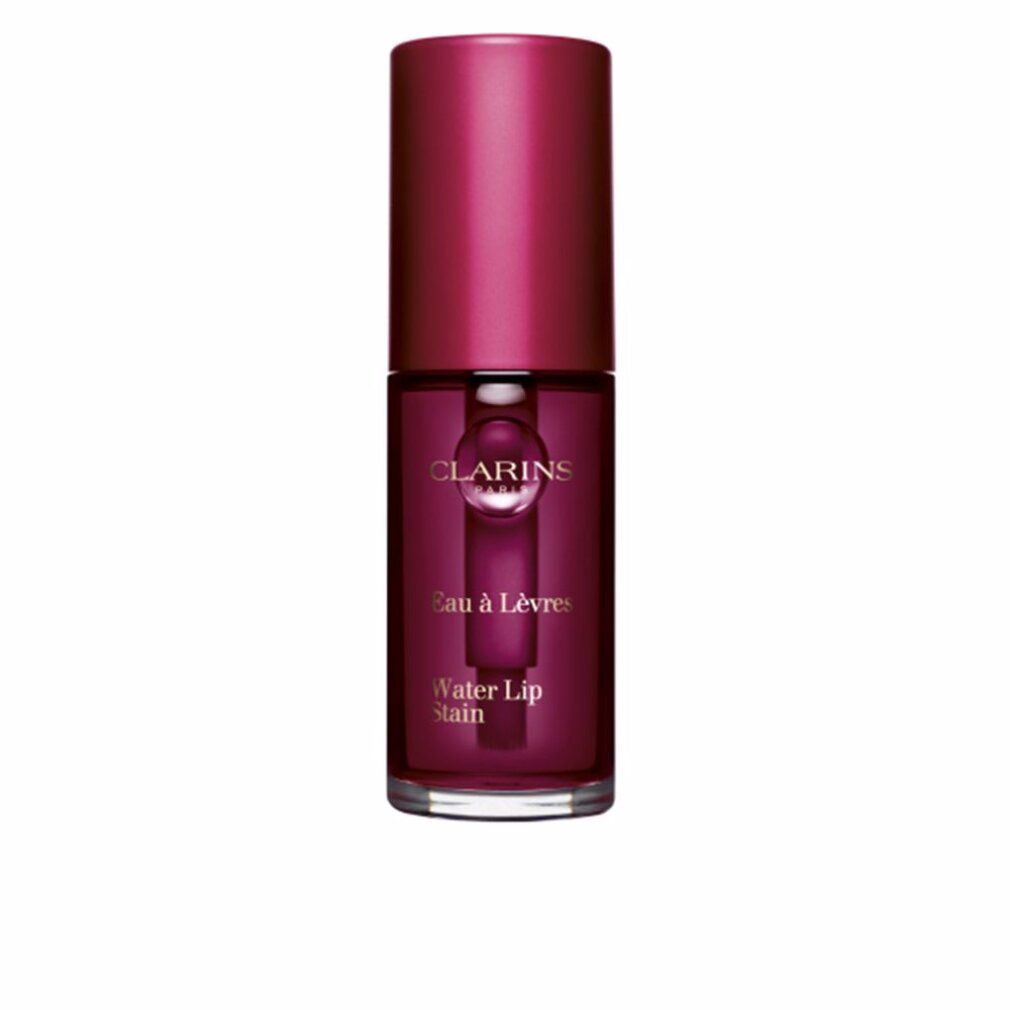 Clarins Eau à Lèvres. Flasche mit rosafarbenem Inhalt und Deckel.