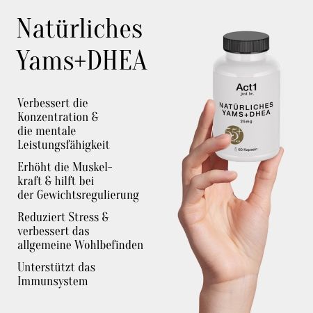 Natürliches Yams+DHEA 25mg - Act1 just be.