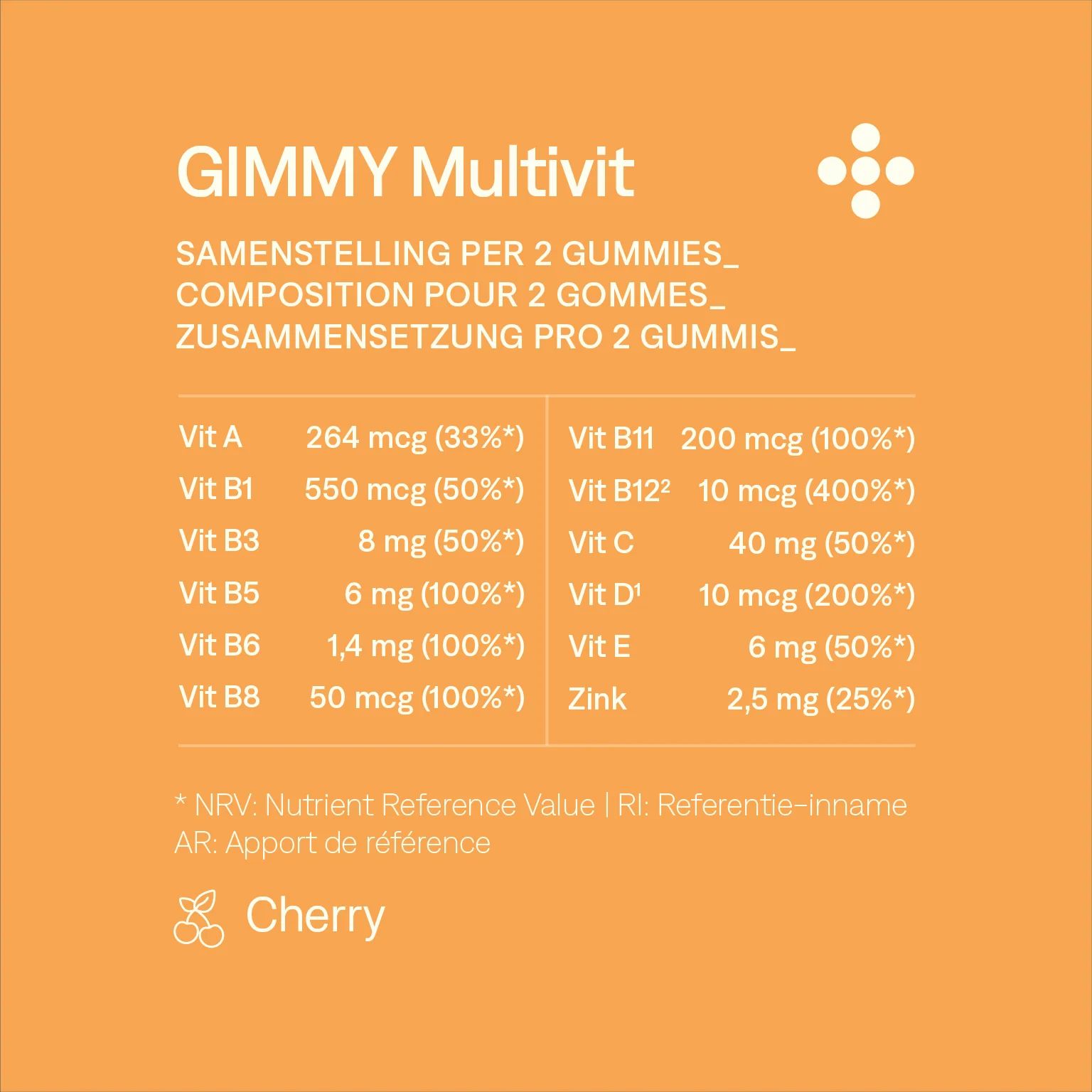 GIMMY Multivit Gummies - Nahrungsergänzungsmittel für die tägliche Unterstützung
