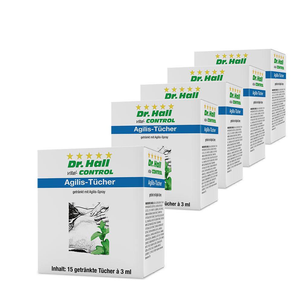 Dr. Hall Agilis-Spray getränkte Tücher, 75 Stück