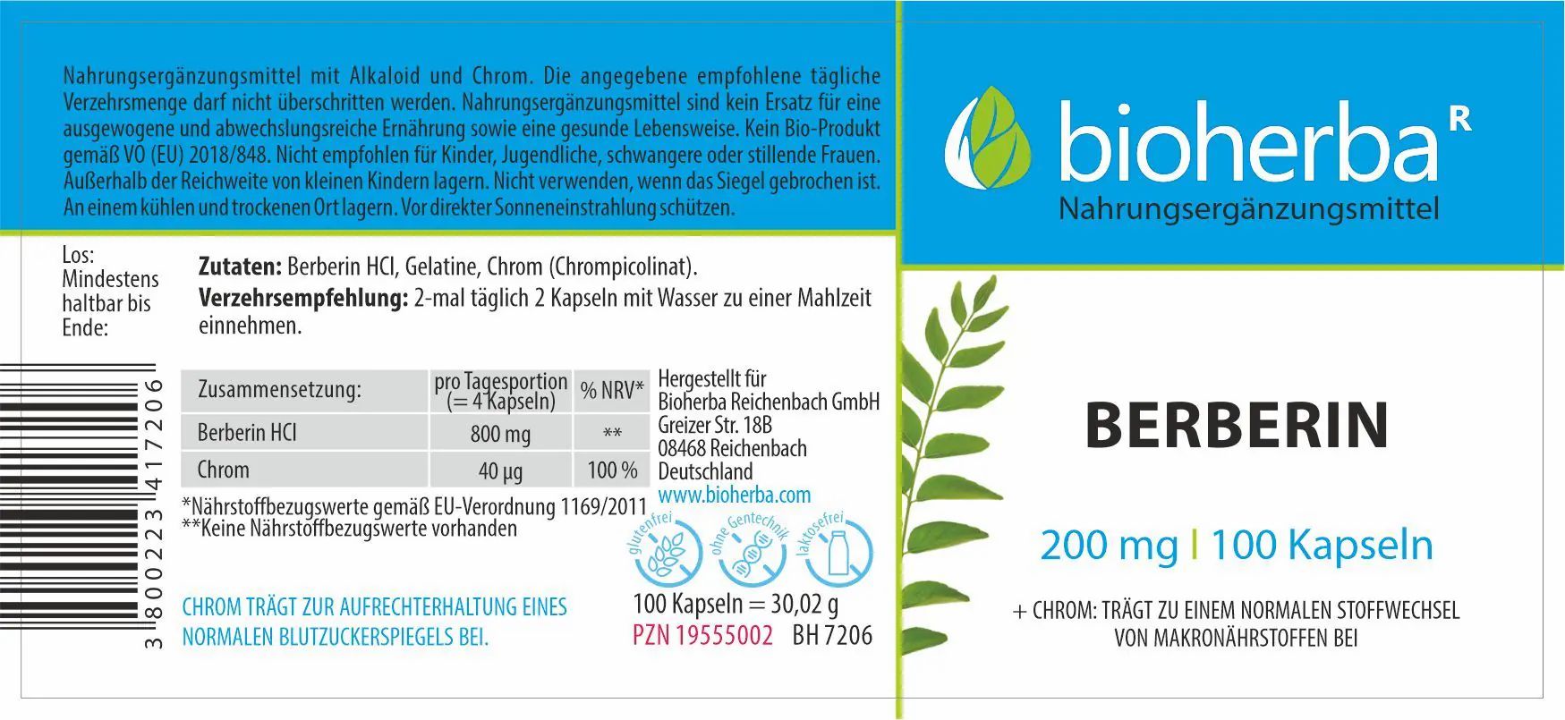 Bioherba Berberin Kapseln