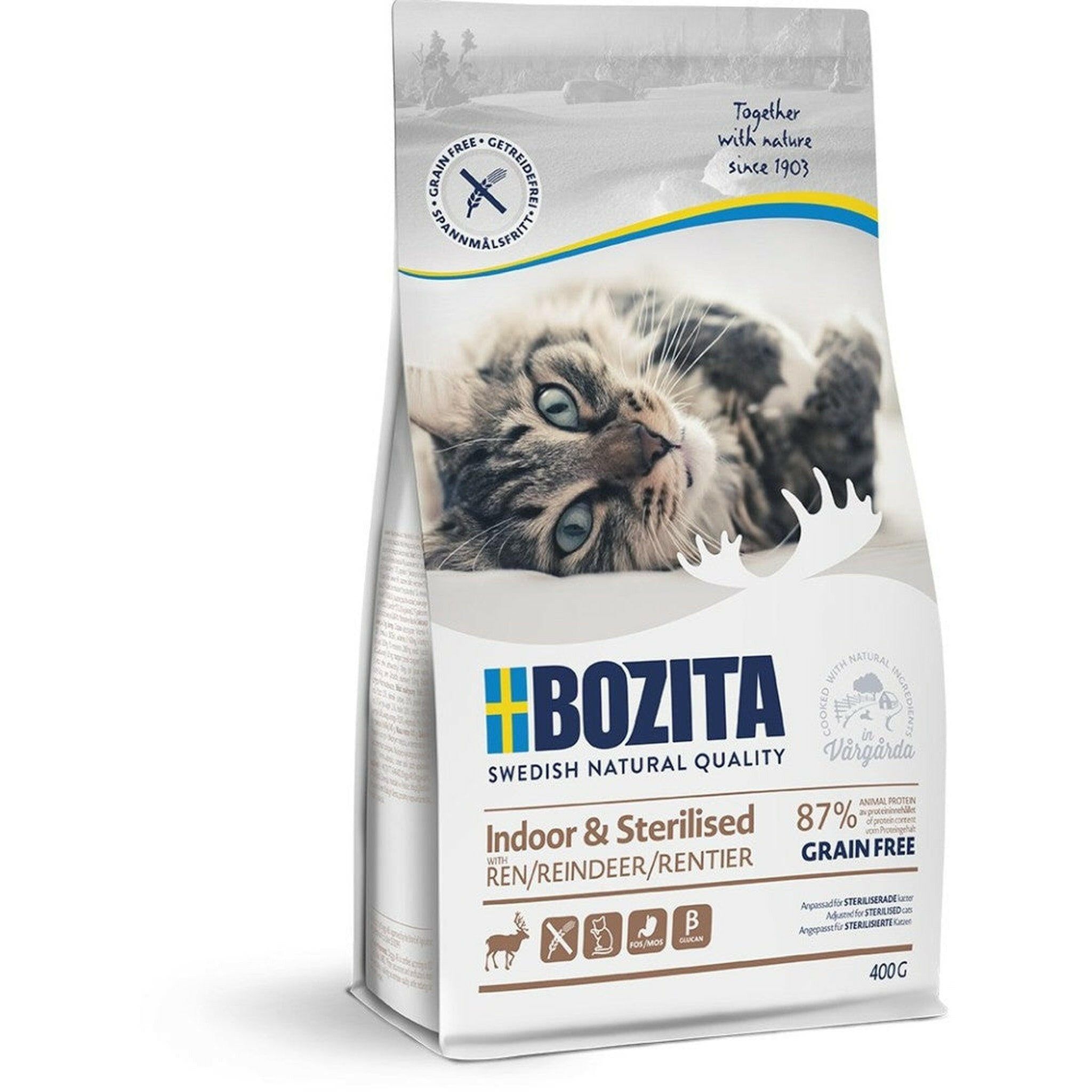Bozita Katze Indoor & Sterilised Grainfree Reindeer 0,4 kg Futter