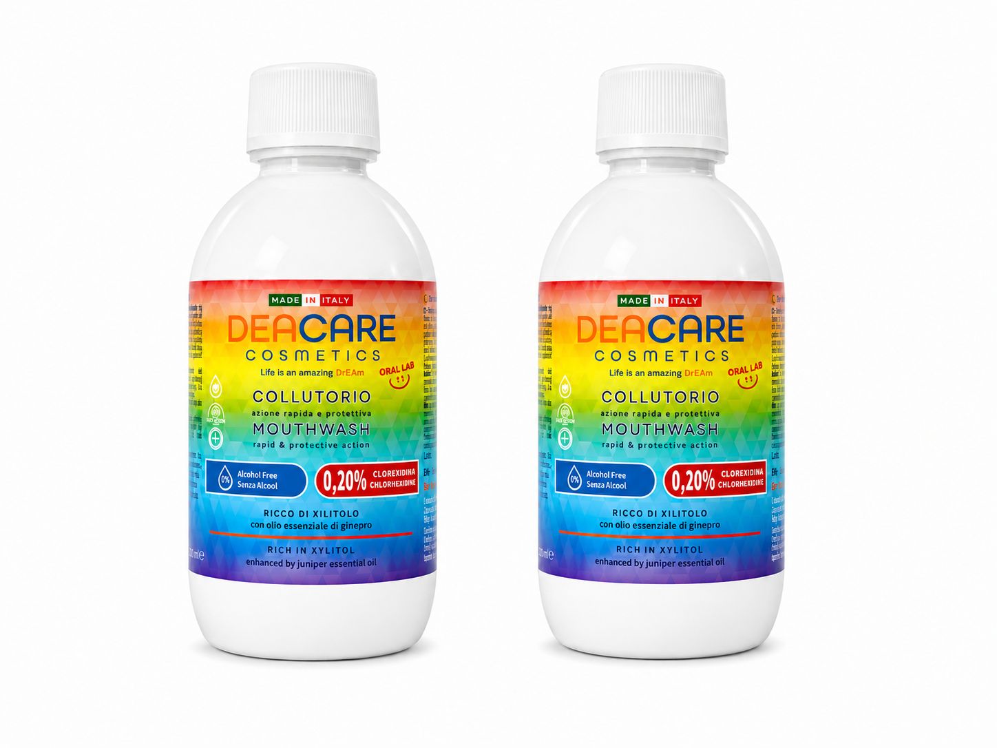 DEACARE Oral Lab - Collutorio Azione Intensiva Clorexidina 0.20% - Ricco di Xilitolo - Alcohol Free