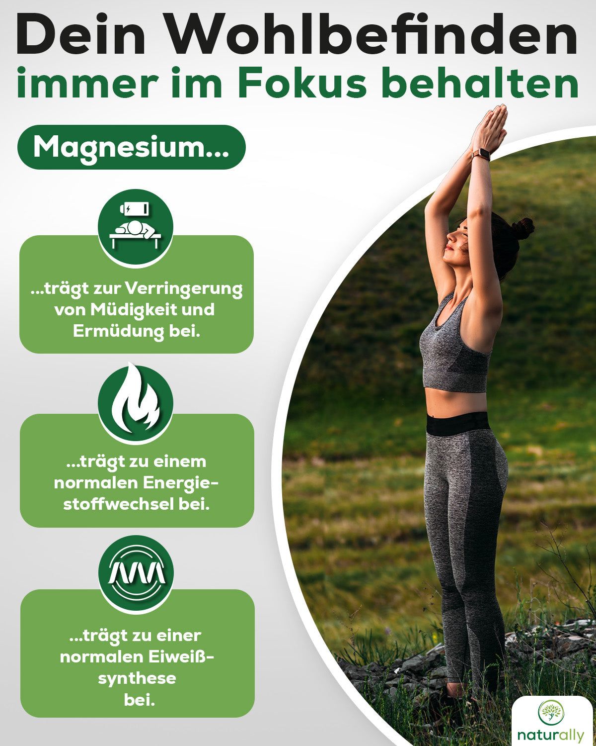 naturally Magnesium Komplex | 4-fach Komplex für optimale Aufnahme, hochdosiert
