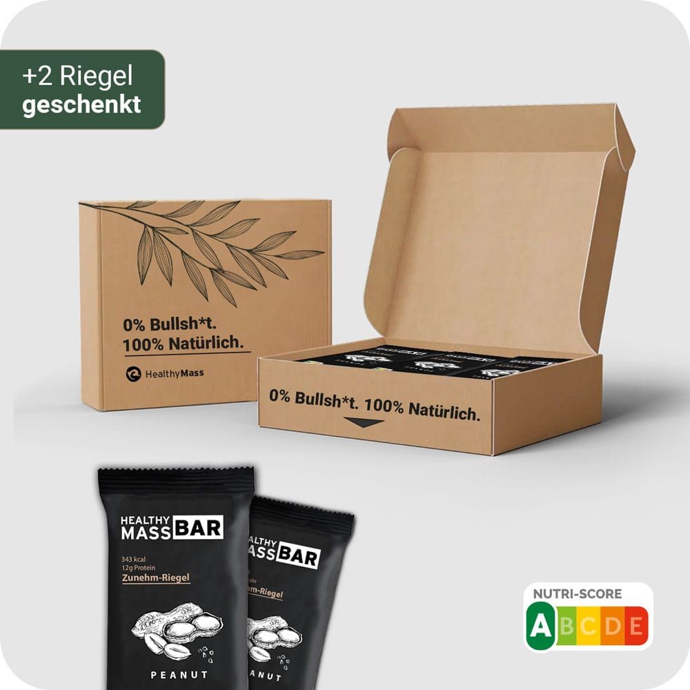 HealthyMASS-BAR | Zunehm-Riegel | Peanut