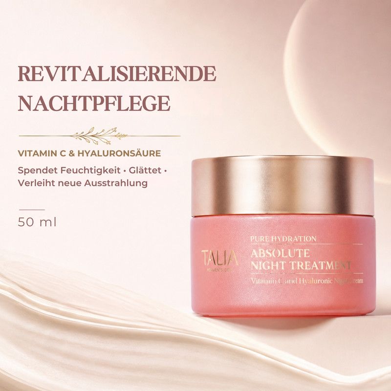 Talia Age Defying Nachtcreme mit Sheabutter, Kakao und Jojoba.