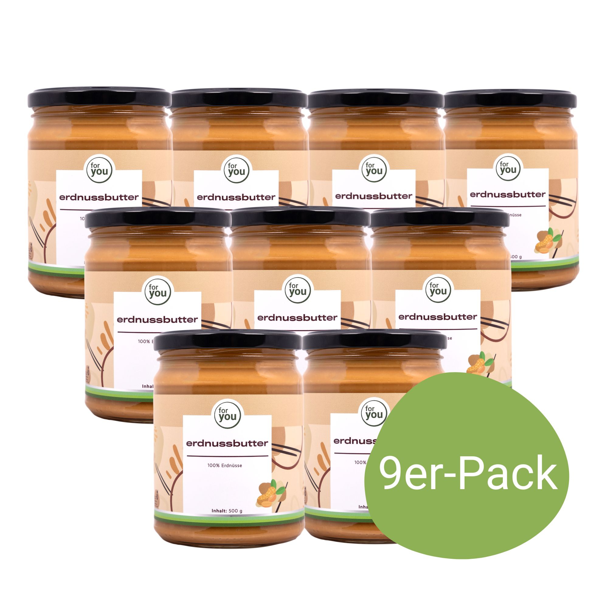 for you Erdnussbutter Neunerpack Creamy