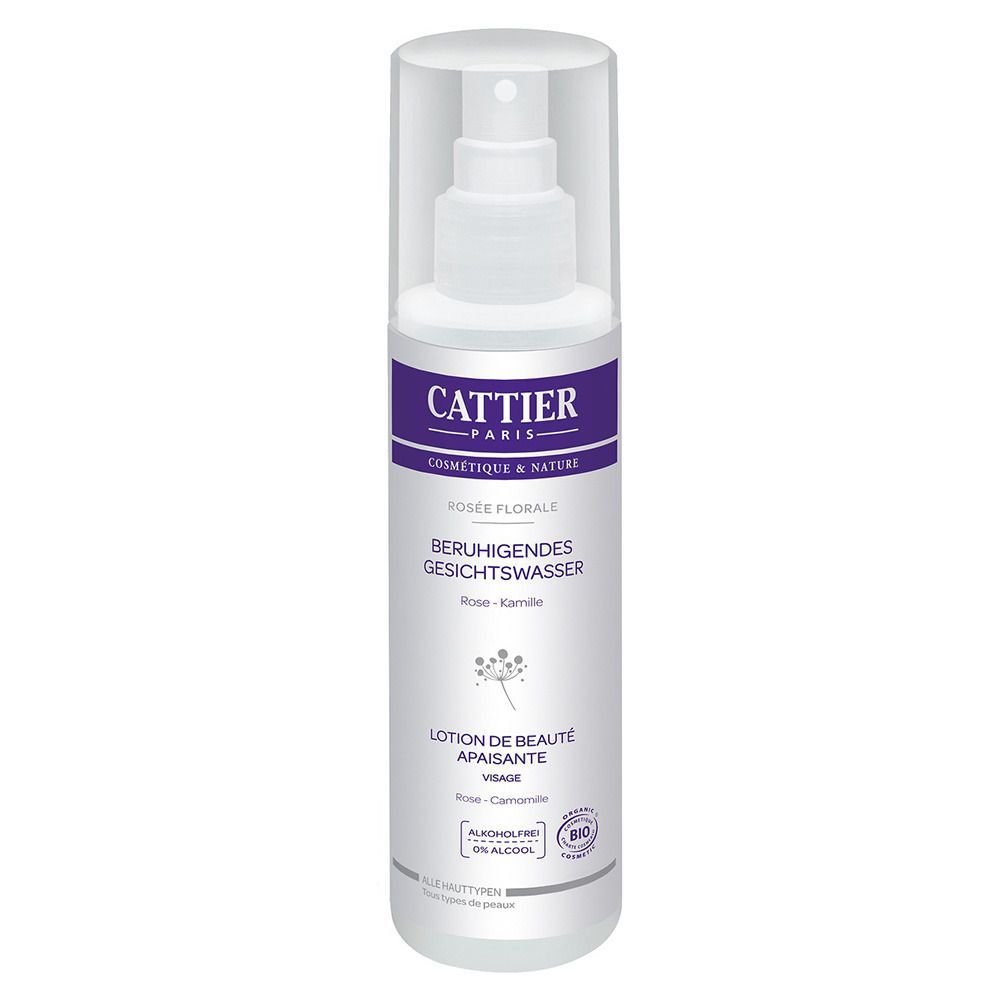 Cattier Lotion faciale apaisante Rosée Florale - Rose & Camomille