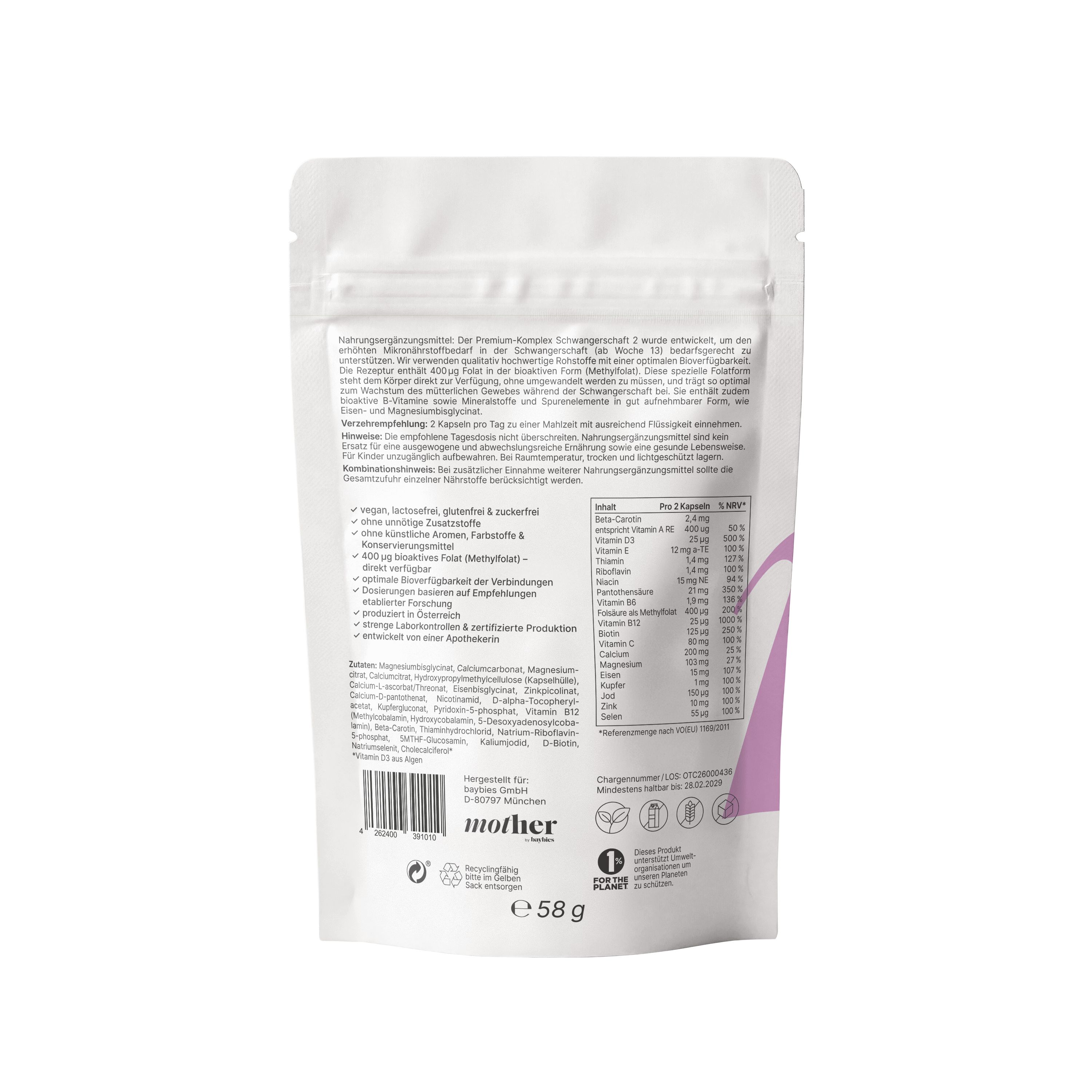 mother+ Schwangerschaft 2 Premium-Komplex