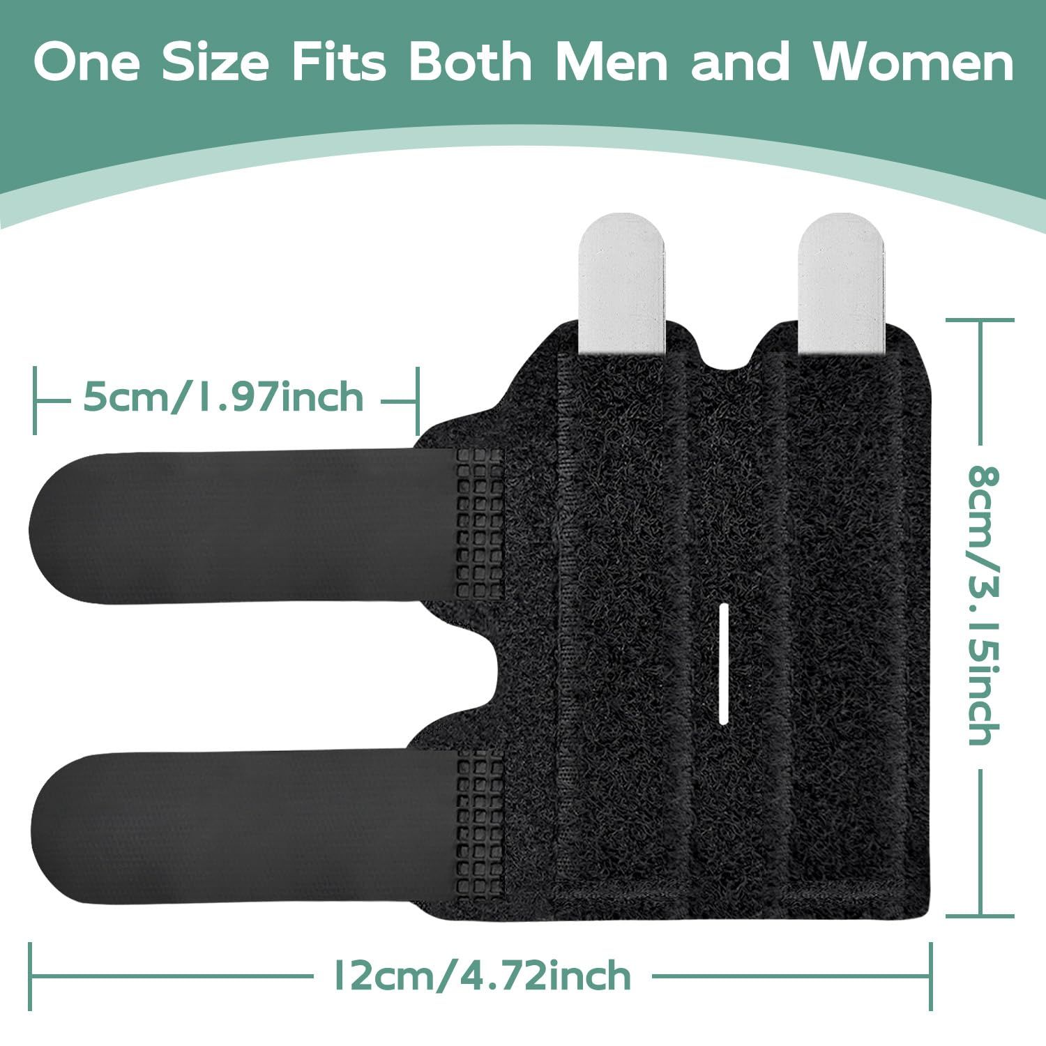 COOL-i Verstellbare Fingerschiene mit 2 Metallschienen, Universalgröße,2 Stk.