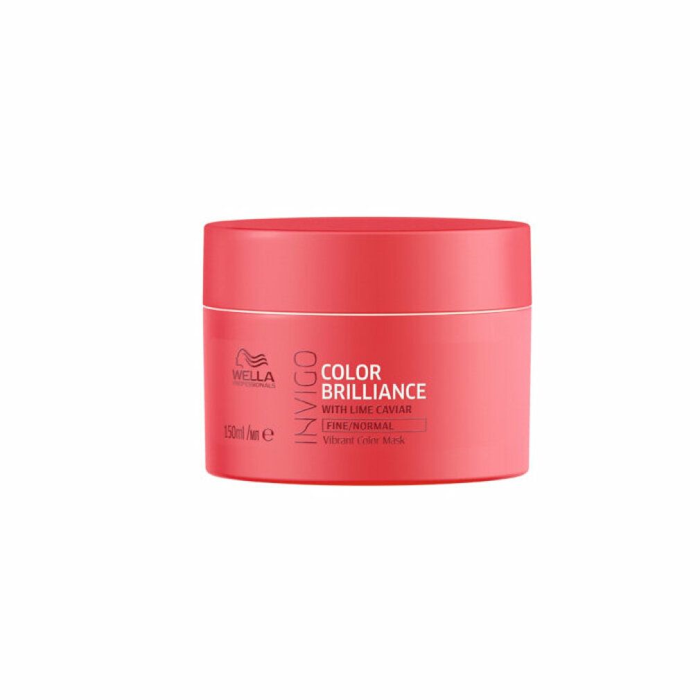 Rosa Dose. Aufschrift: Wella Invigo Color Brilliance, mit Limettenkaviar. Für feines Haar.