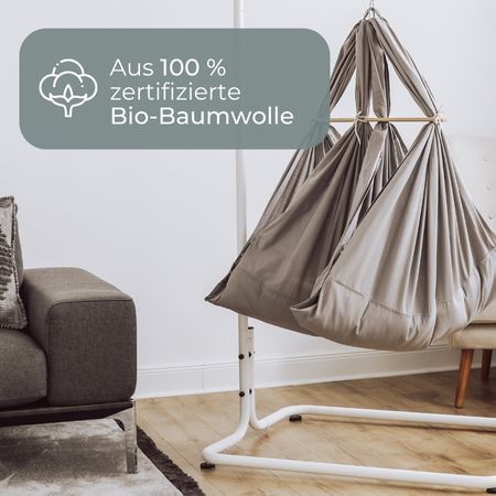 swing2sleep - für Zwillinge-heia Set mit dream2sleep Hängematte - grau/grau