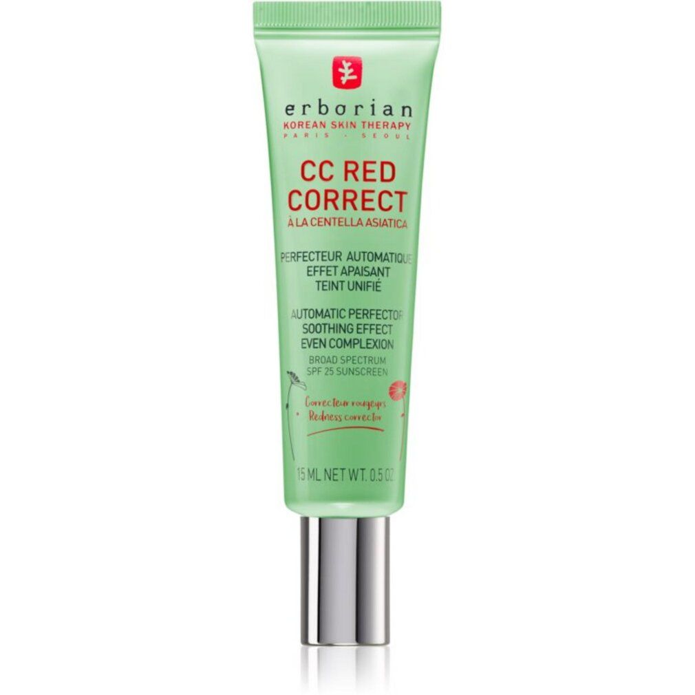 Erborian CC Red Correct Tube mit 15 ml Inhalt.