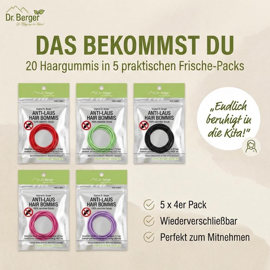 Anti-Laus Haargummis gegen Kopfläuse
