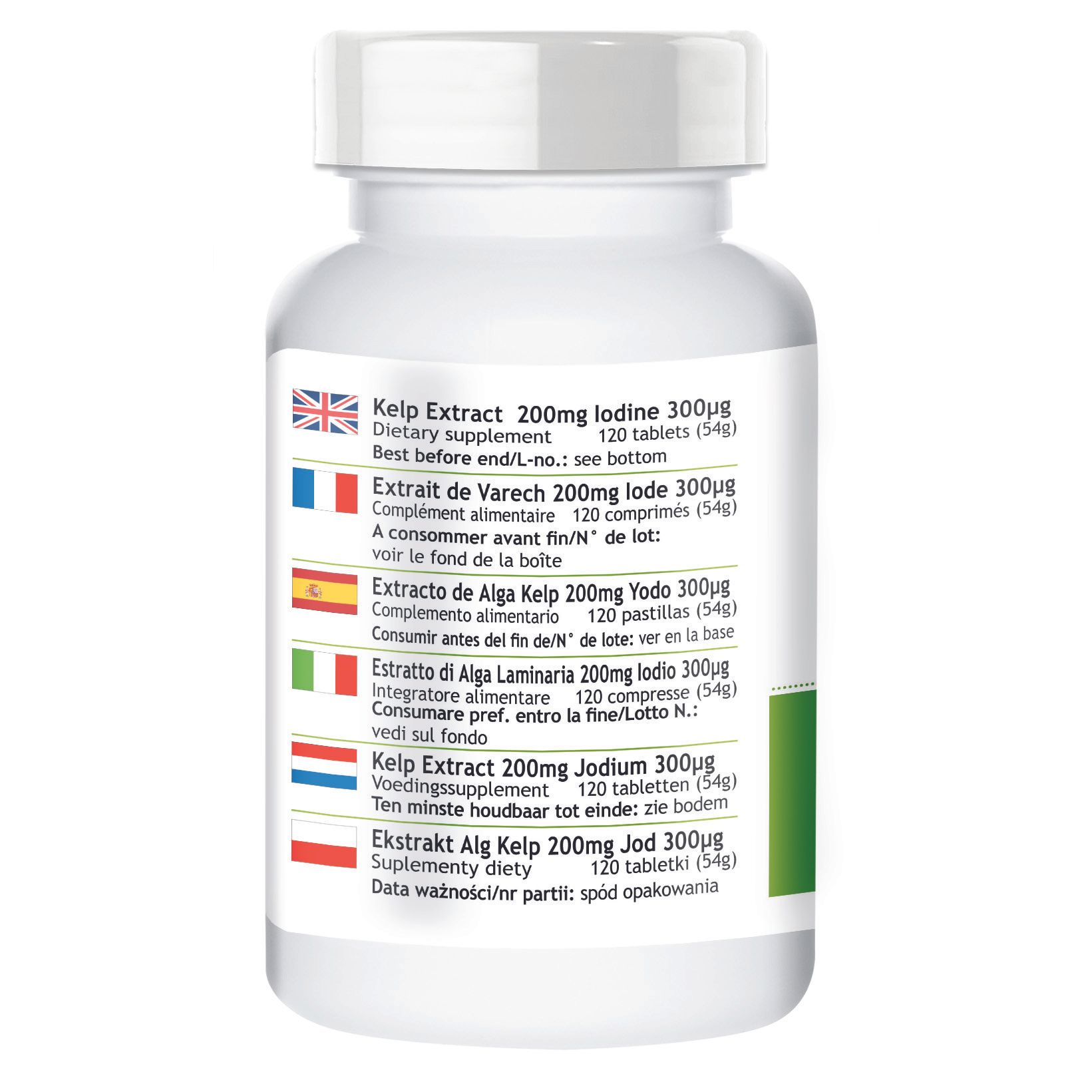 Warnke Vitalstoffe | Kelp-Extrakt 200mg mit 300µg Jod