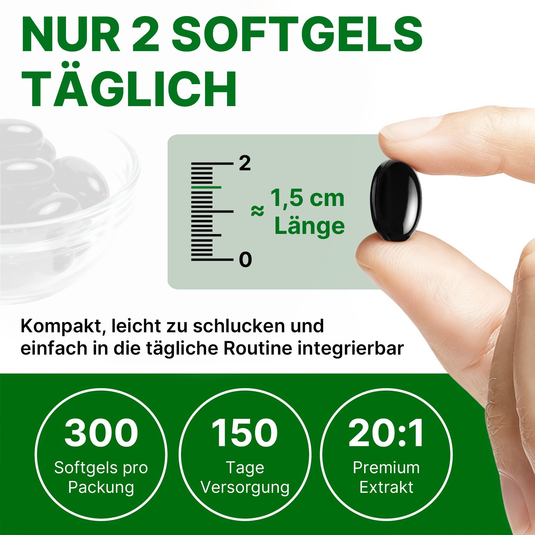 ALIVER Ashwagandha Extrakt Komplex Hochdosiert Softgels Laborgeprüft