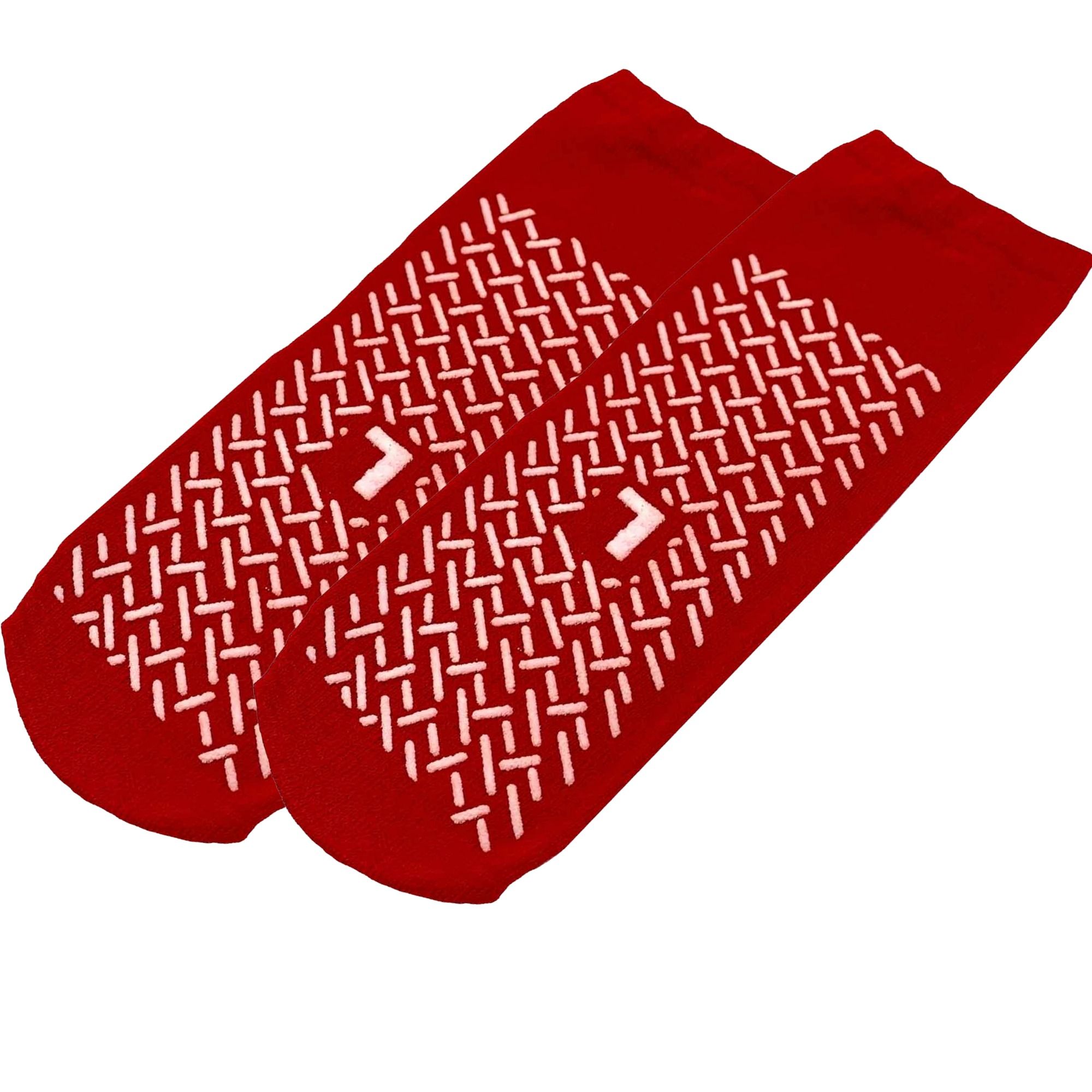Anti-Rutsch-Socken Größe L 39-42, rot, beidseitig beschichtet für Diabetiker 1 P