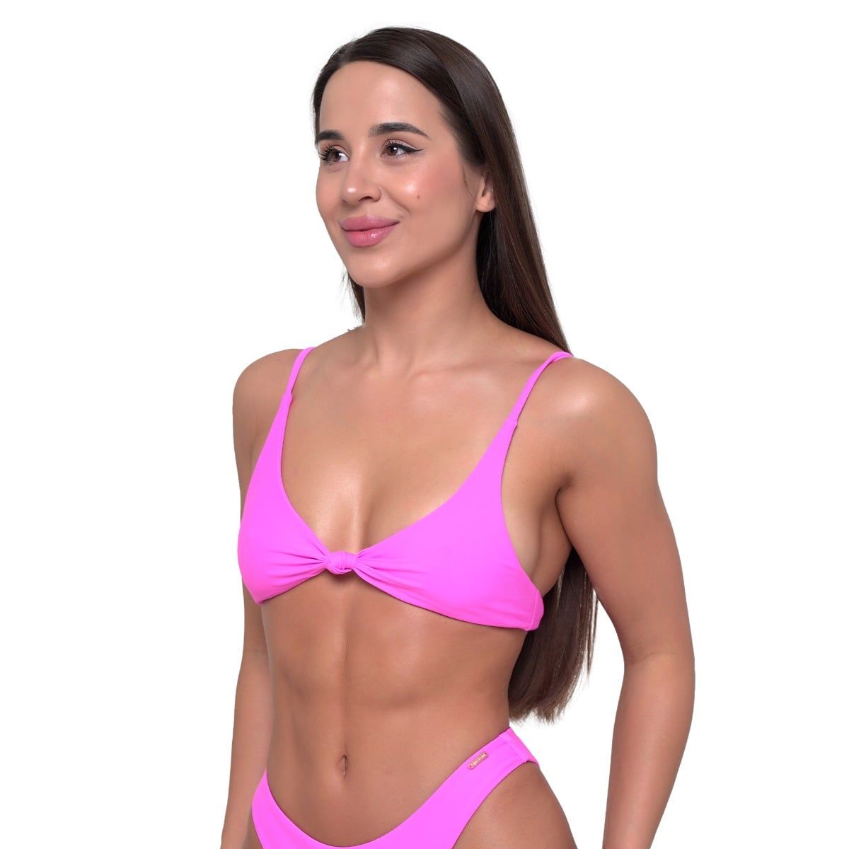 GymBeam Bikini-Oberteil Damen CURACAO mit Knotendetail Pink