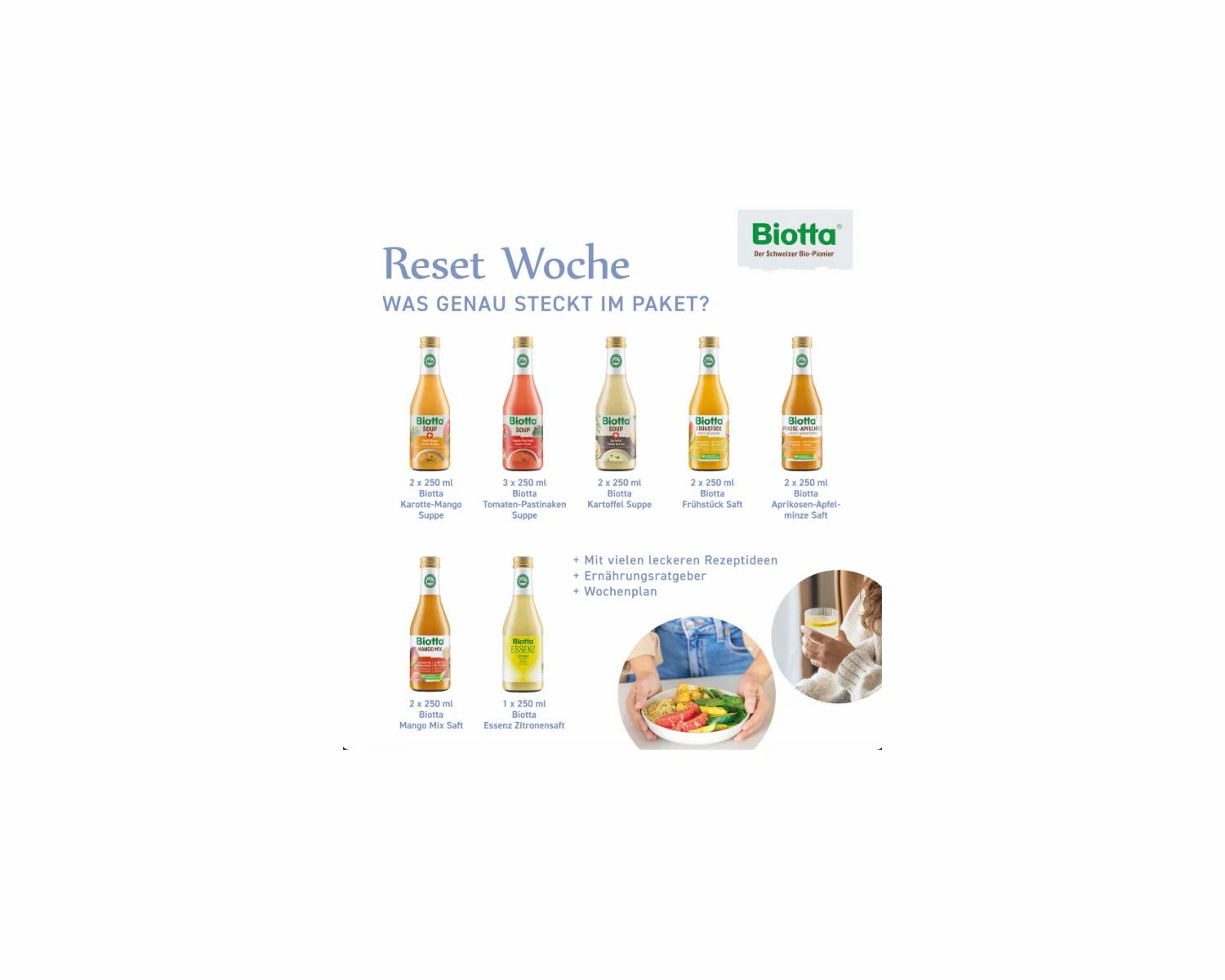 Biotta Reset Woche BIO Saft und Suppen Paket