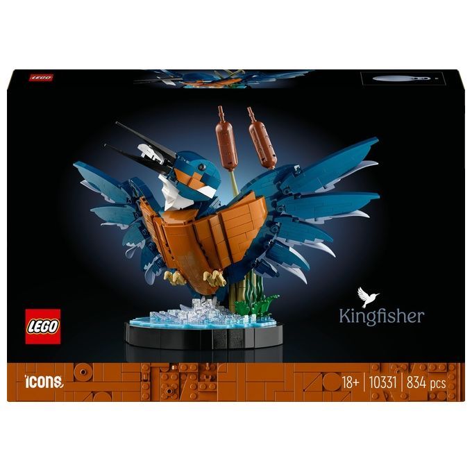 LEGO Icons 10331 Martin Pescatore, Kit di Modellismo per Adulti, Idea