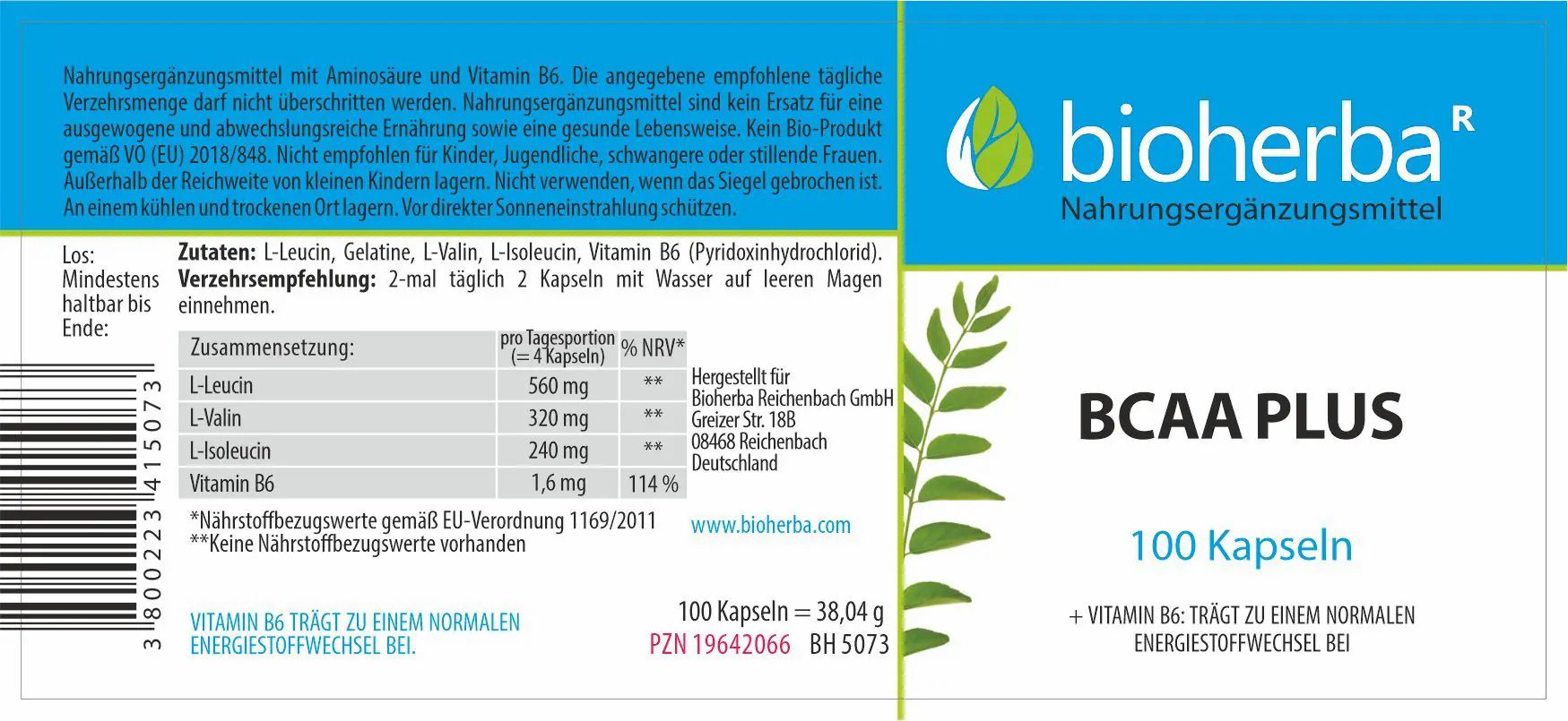 Bioherba BCAA Plus Kapseln