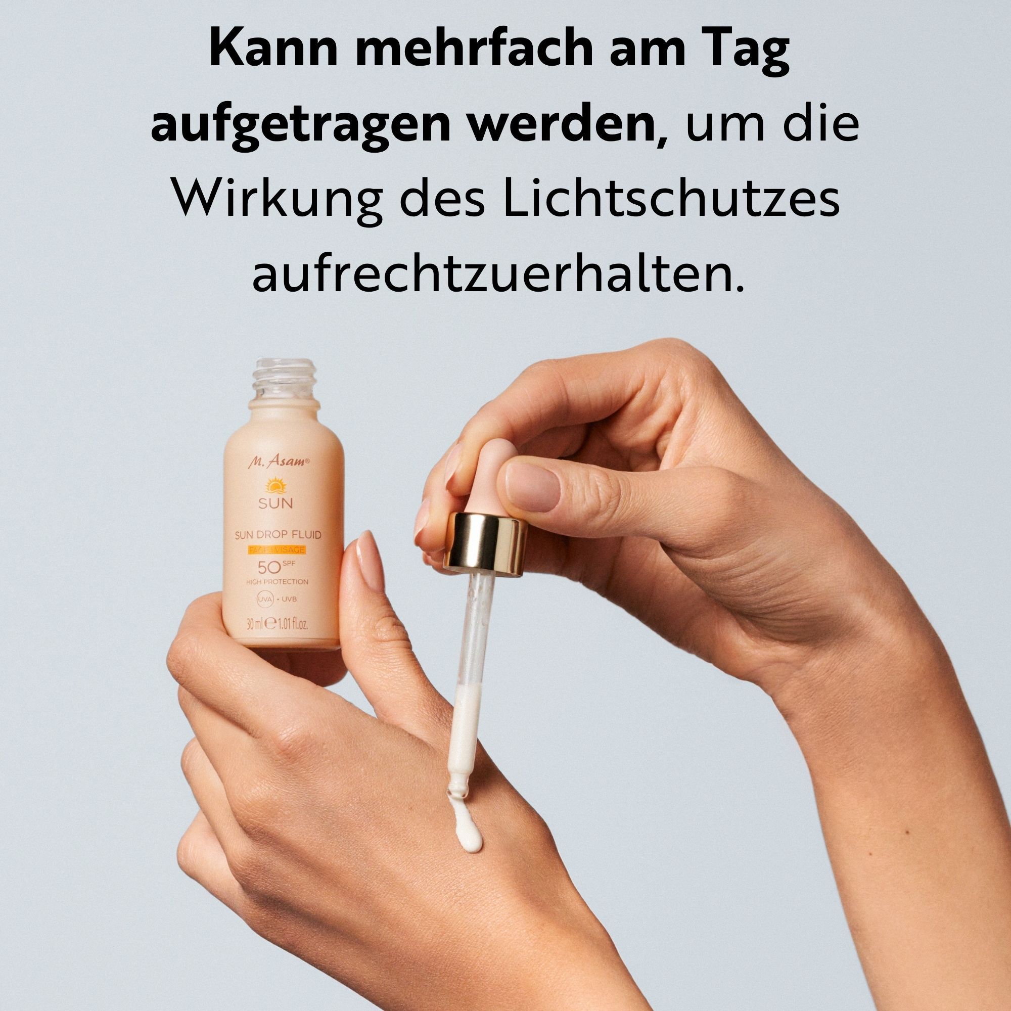 M. Asam SUN Drop Fluid Sonnenschutz Serum Gesicht LSF 50