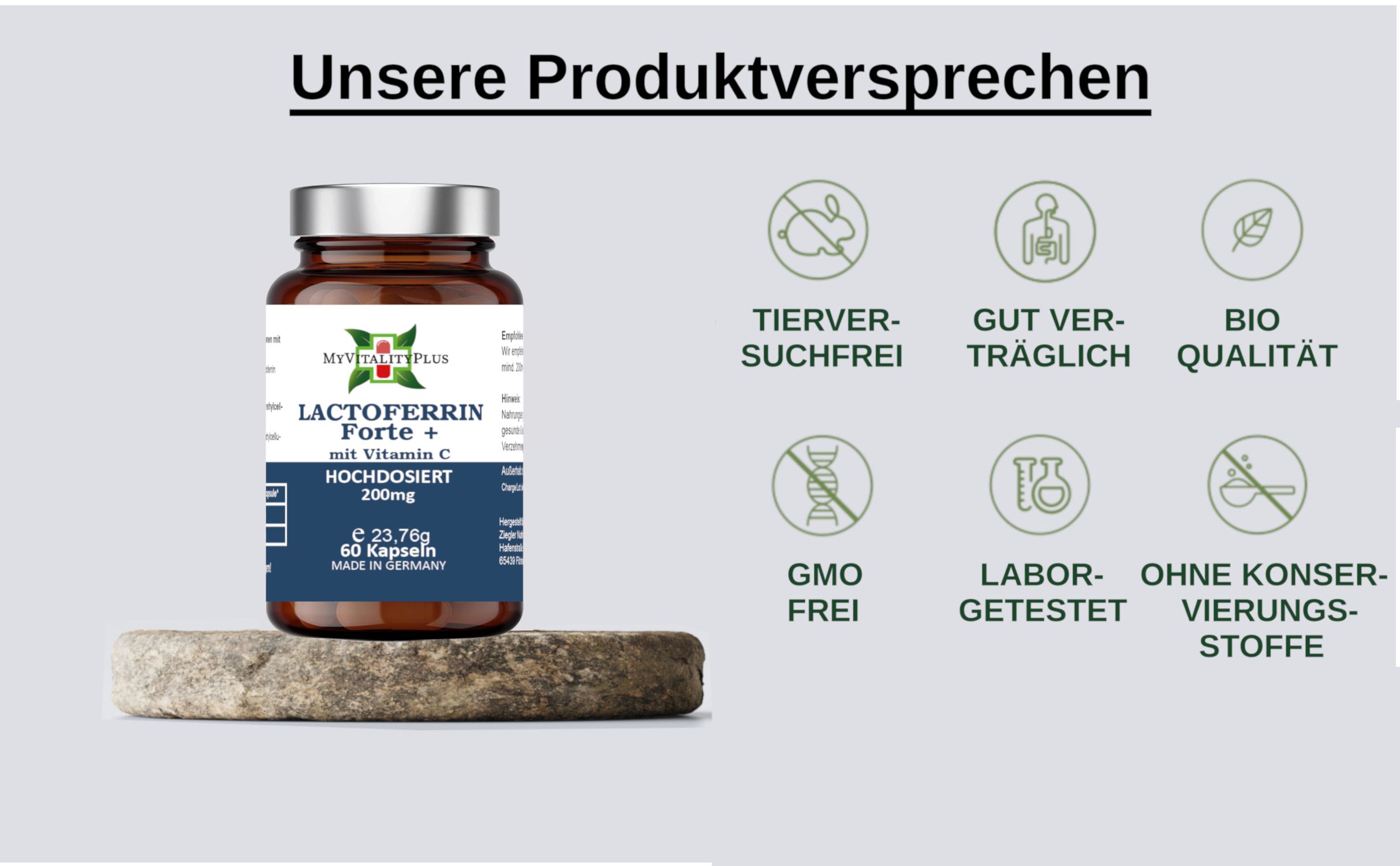 Lactoferrin Forte+ mit Vitamin C | Sapura® 60 St Weichkapseln