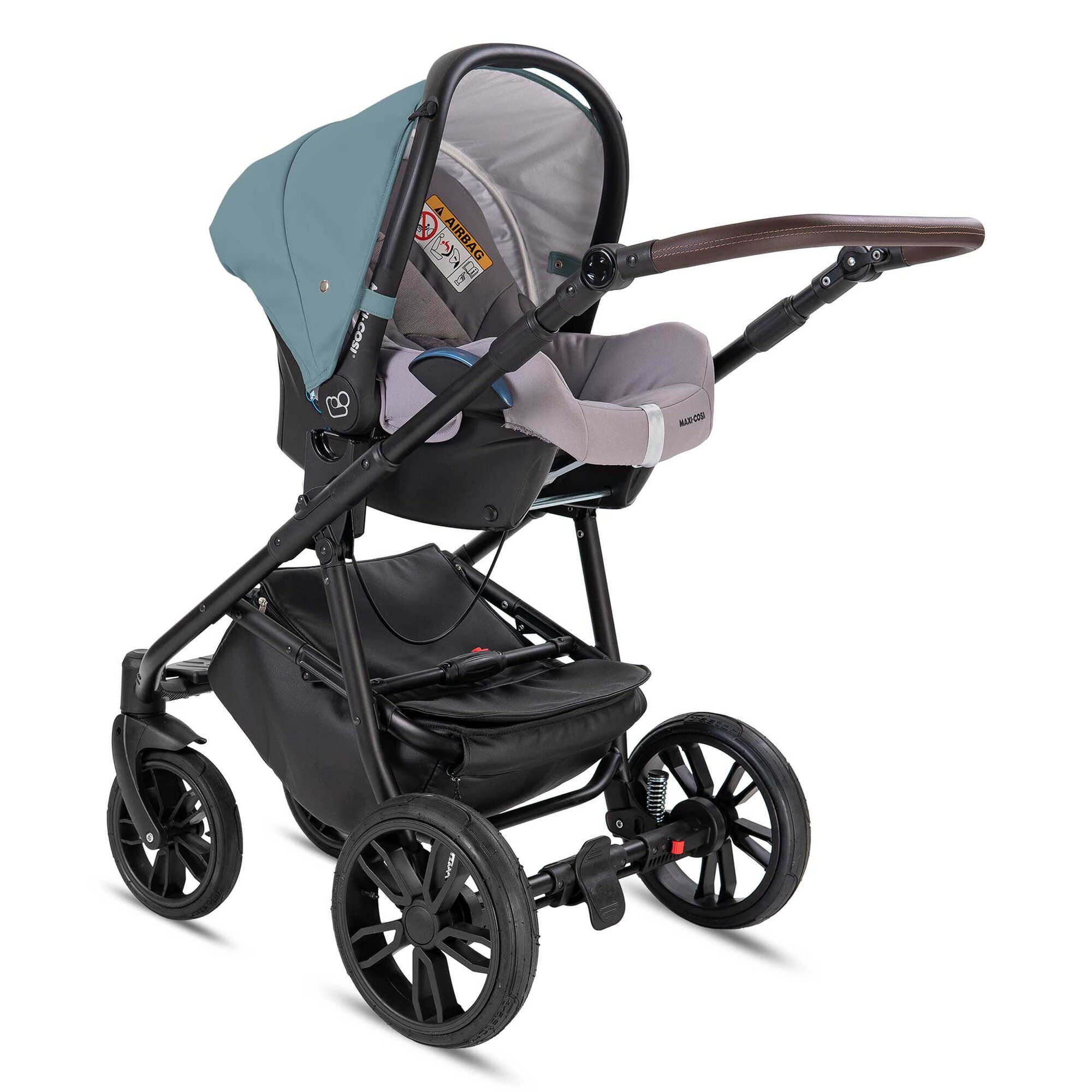 Friedrich Hugo Minigo Flow 2 in 1 Kombikinderwagen Luftreifen, Blue Grey