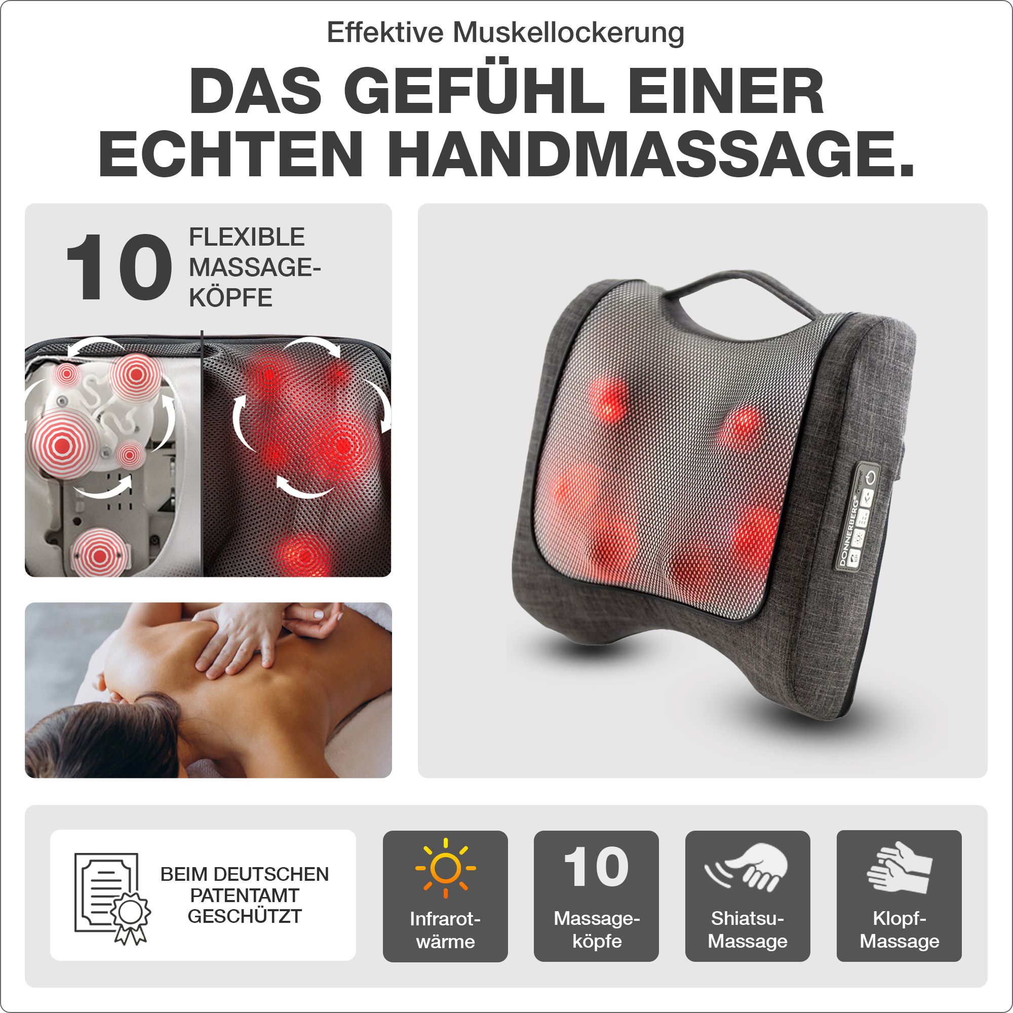 Donnerberg Massagekissen Krafty Massagegerät