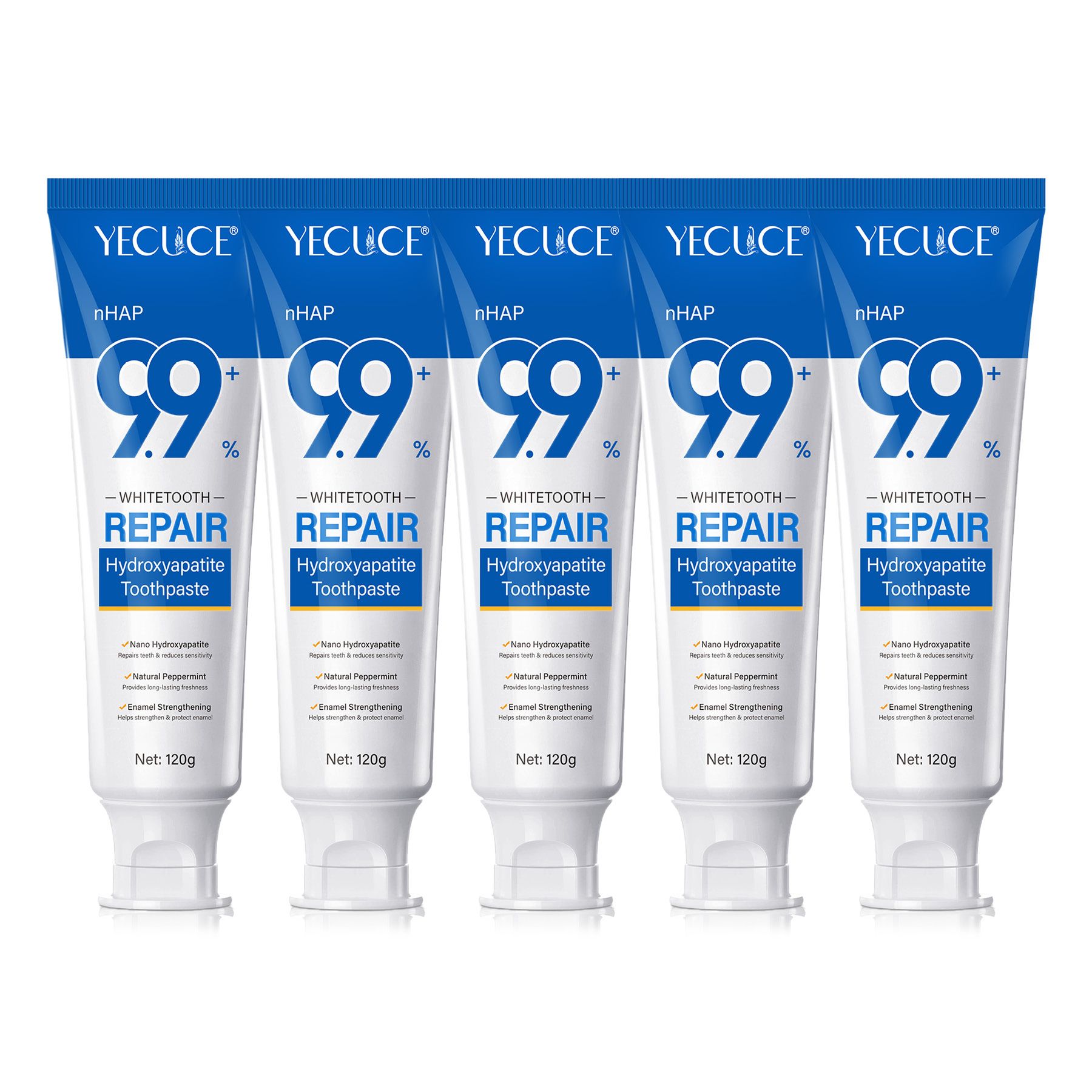 ALIVER Zahnpasta Hydroxylapatit 9.9+% Aufhellende Zahncreme für die Mundpflege
